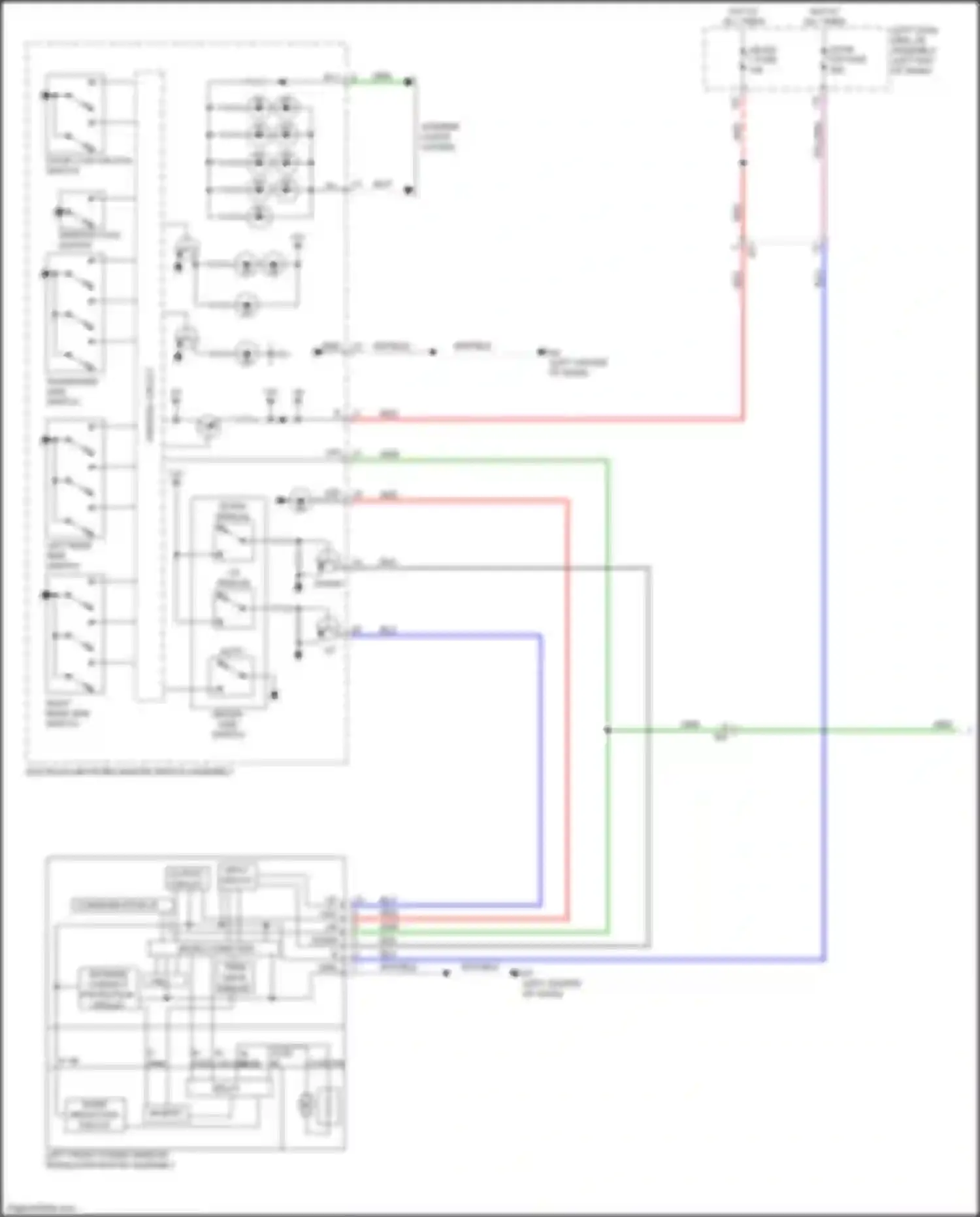 LX Lexus J200 facelift 2 (2015-2023): Power windows circuit (1 of 3)