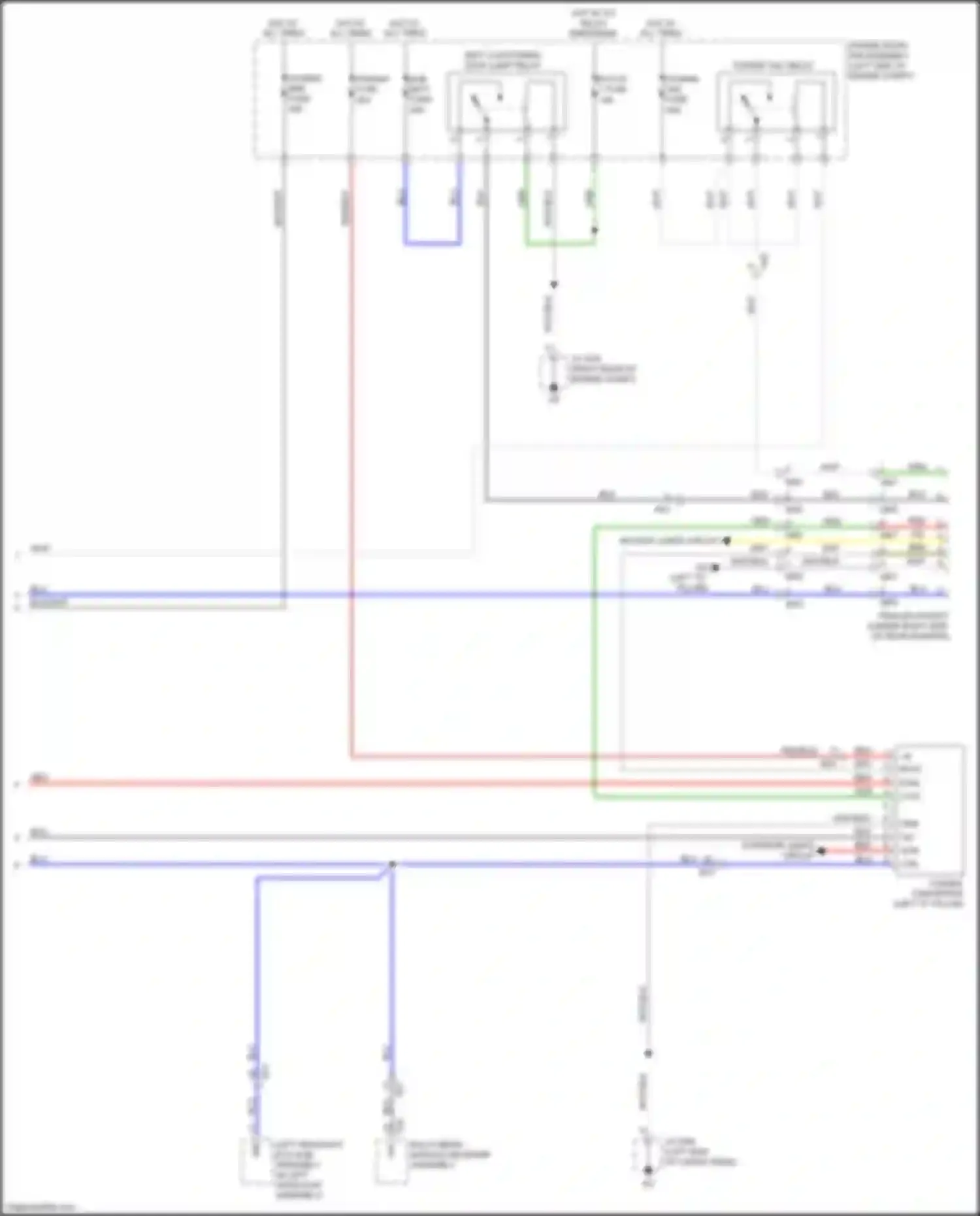 Wiring diagram backup lamps circuit for Lexus LX J200 facelift 2 (2015-2023) (1 of 1)