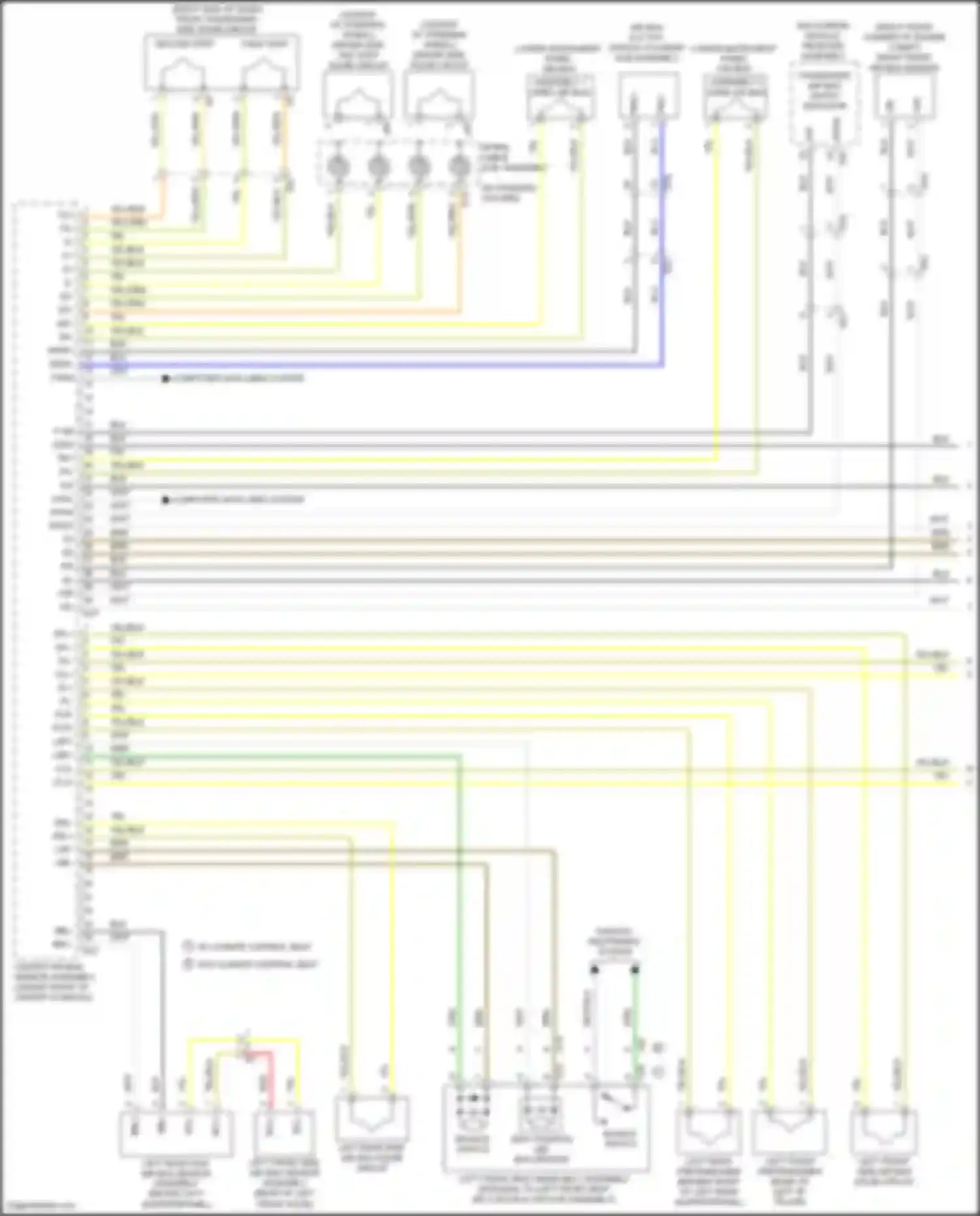 Wiring diagram center air bag sensor assembly for Lexus LX J200 facelift 2 (2015-2023) (8 of 9)