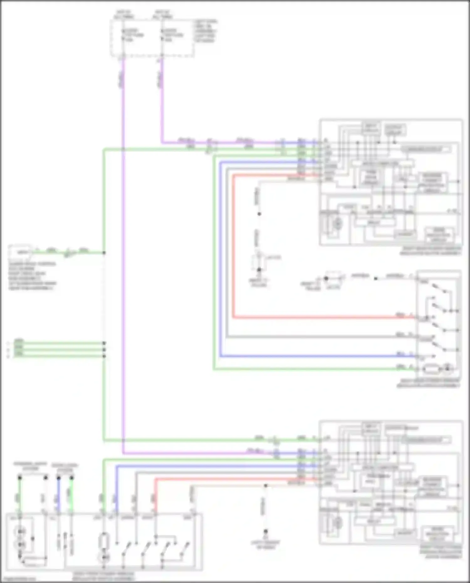 Wiring diagram door f/p fuse for Lexus LX J200 facelift 2 (2015-2023) (3 of 3)