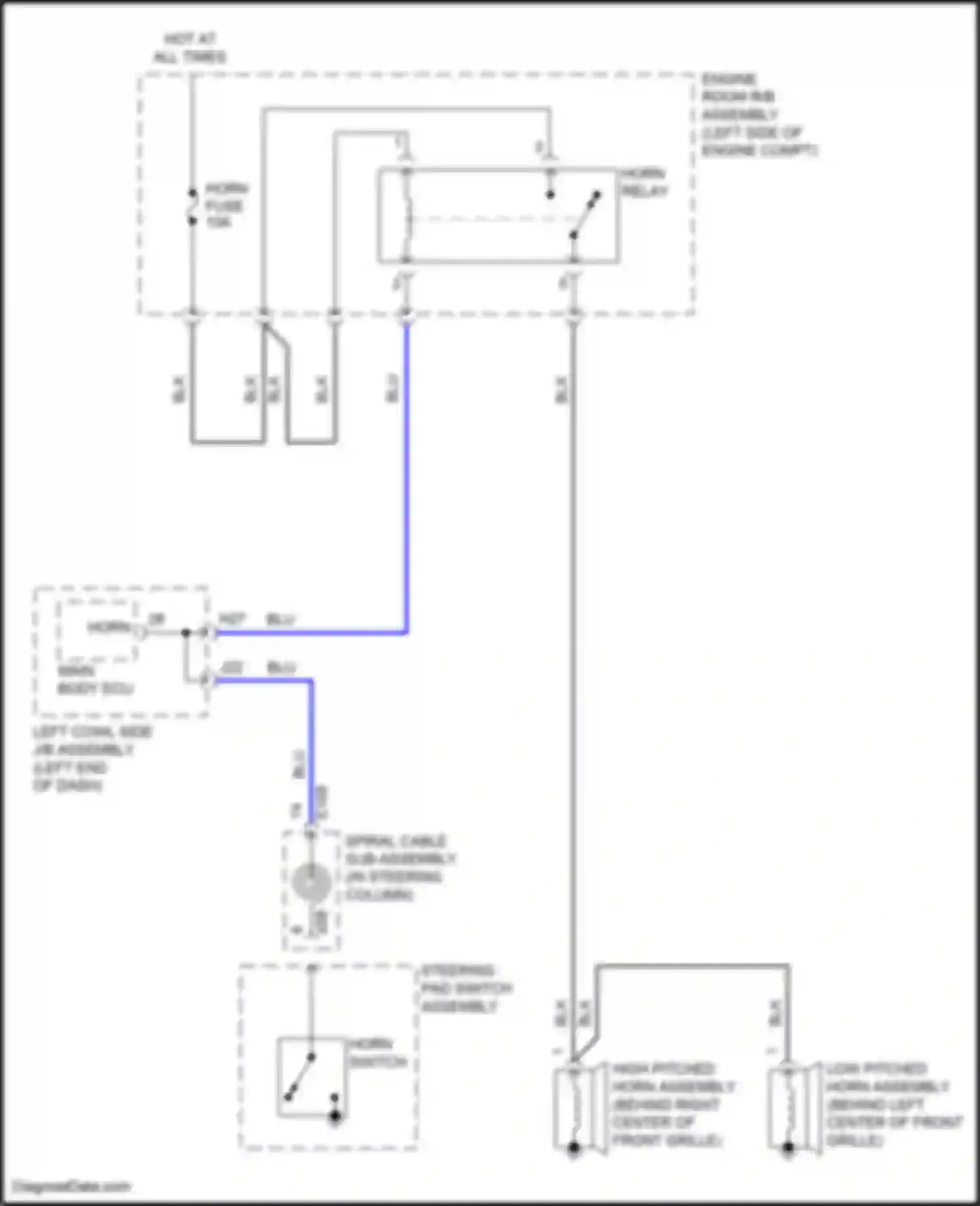 Wiring diagram engine room r/b assembly for Lexus LX J200 facelift 2 (2015-2023) (37 of 56)