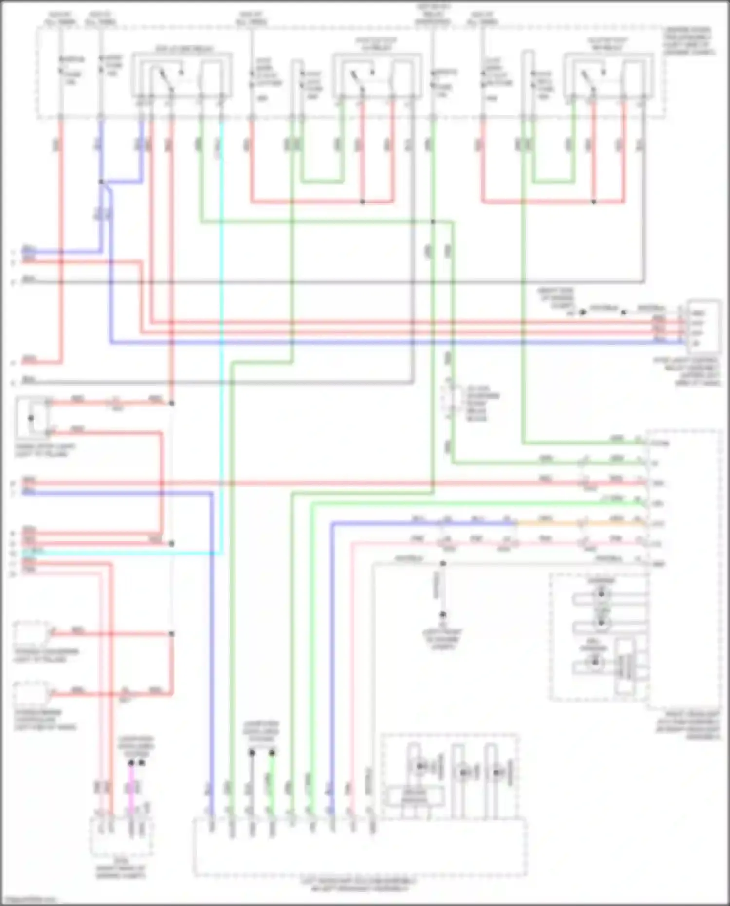 Wiring diagram h-lp main 1/ h-lp rh fuse for Lexus LX J200 facelift 2 (2015-2023) (1 of 3)