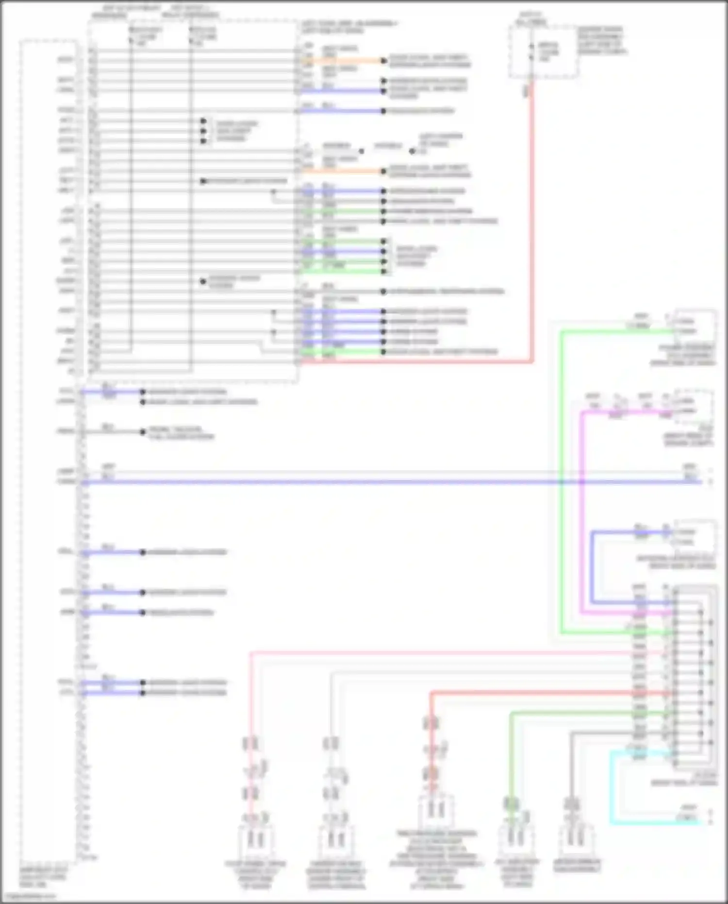 Wiring diagram horns system for Lexus LX J200 facelift 2 (2015-2023) (1 of 3)