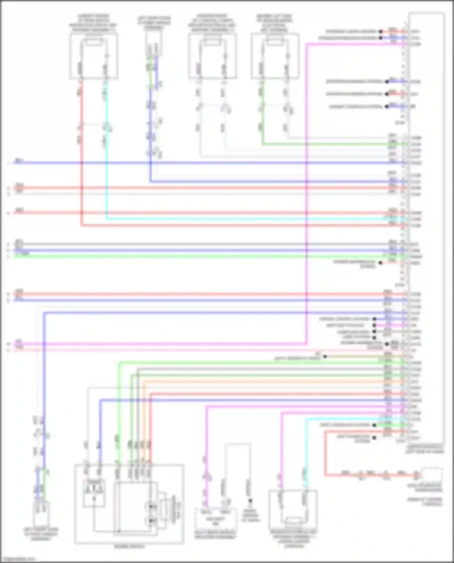 Wiring diagram indoor electrical key antenna assembly 3 for Lexus LX J200 facelift 2 (2015-2023) (1 of 2)