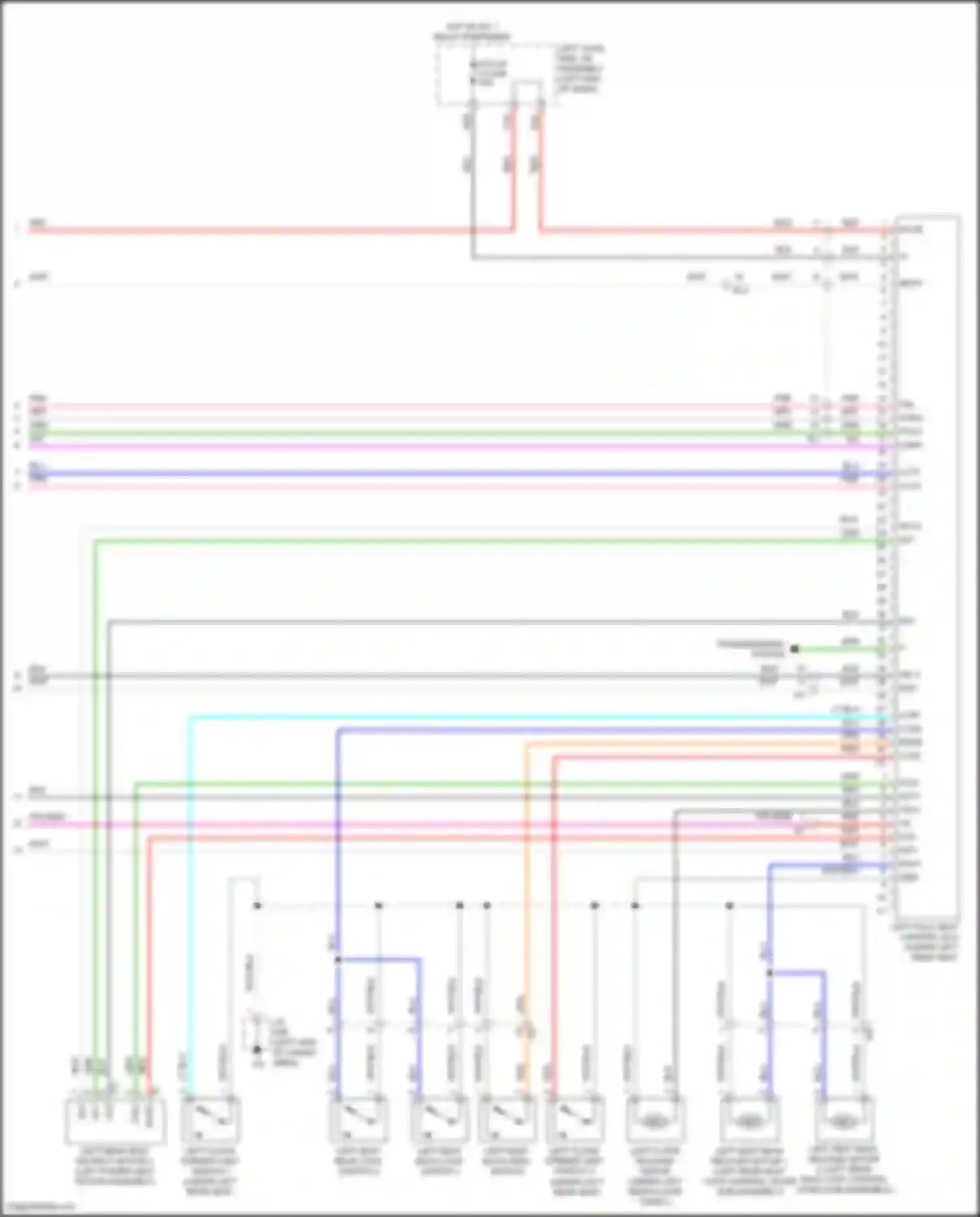 Wiring diagram left cowl side j/b assembly for Lexus LX J200 facelift 2 (2015-2023) (39 of 82)
