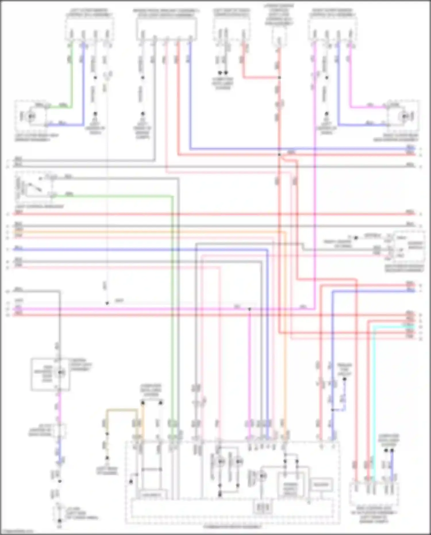 Wiring diagram left turn ind for Lexus LX J200 facelift 2 (2015-2023) (1 of 2)