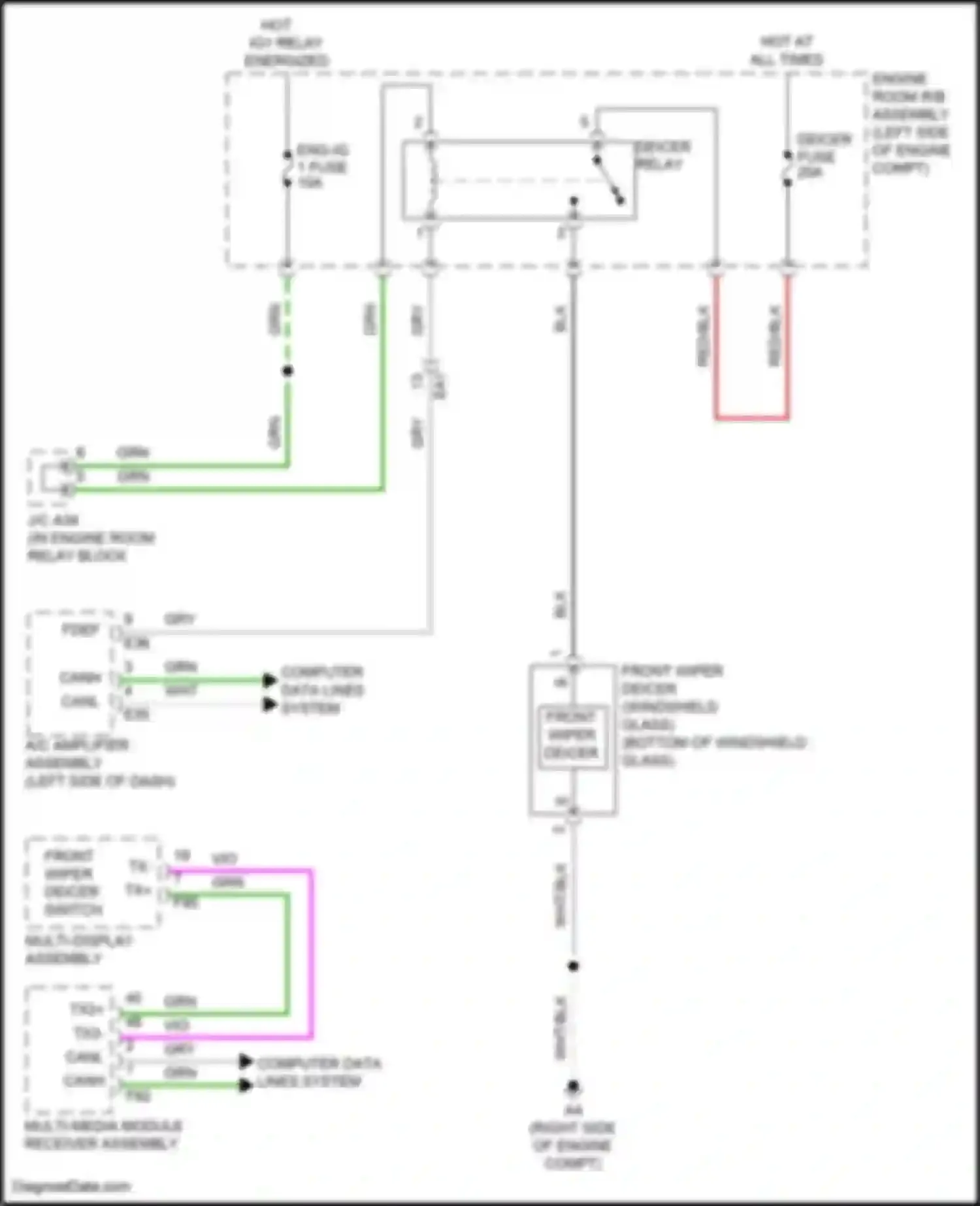 Wiring diagram multi- display assembly for Lexus LX J200 facelift 2 (2015-2023) (1 of 12)
