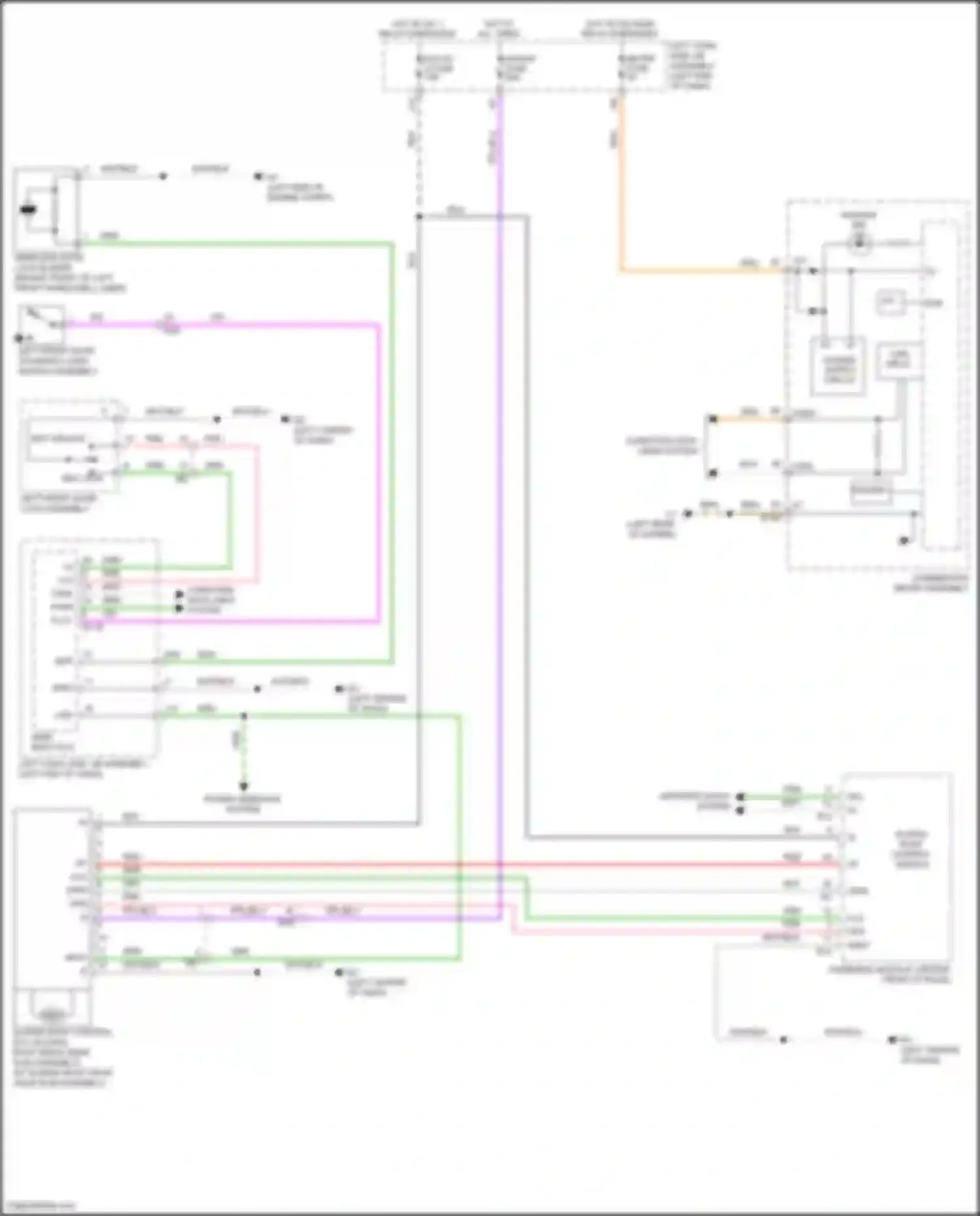 Wiring diagram power windows system for Lexus LX J200 facelift 2 (2015-2023) (6 of 6)