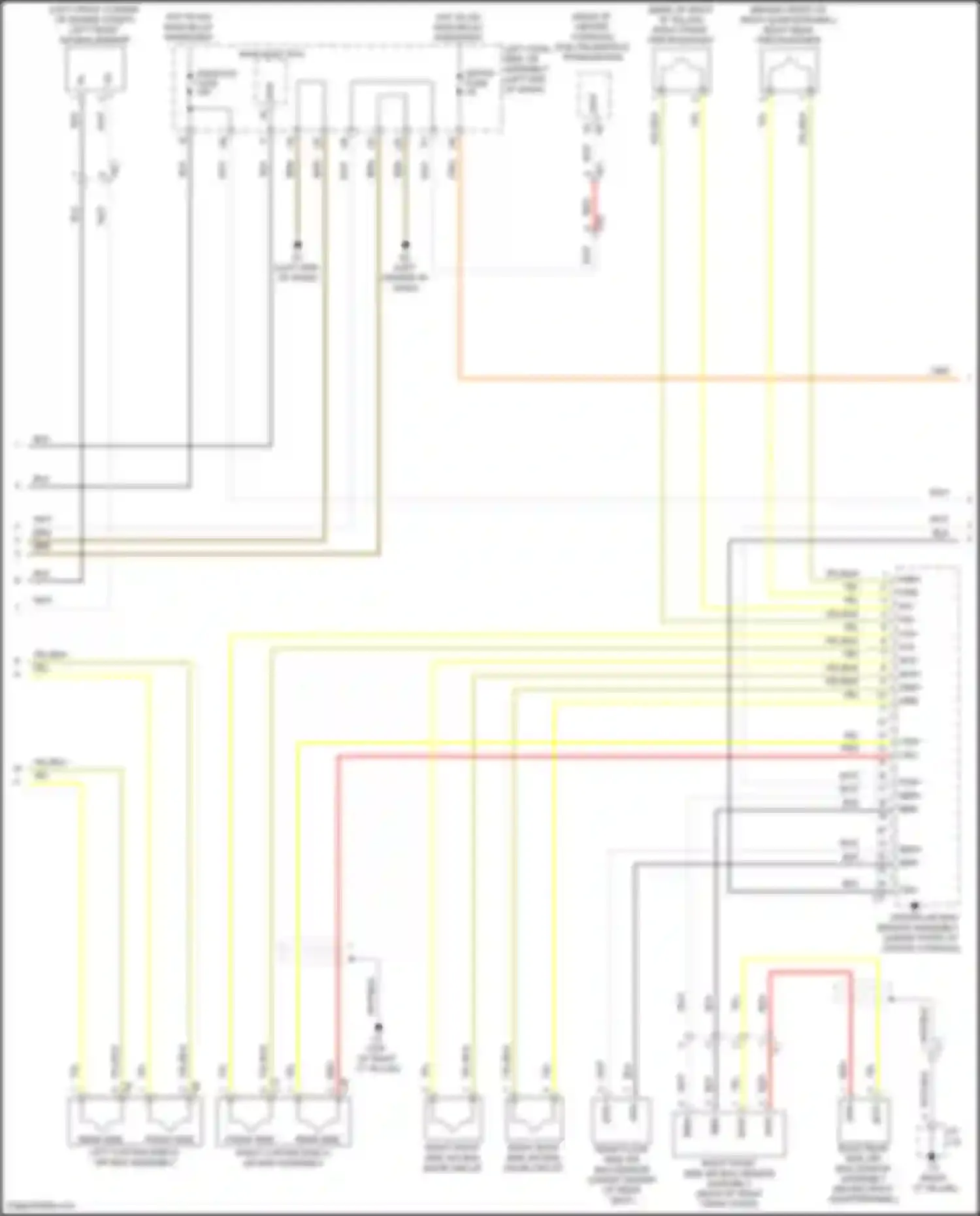 Wiring diagram right curtain shield air bag assembly for Lexus LX J200 facelift 2 (2015-2023) (1 of 1)