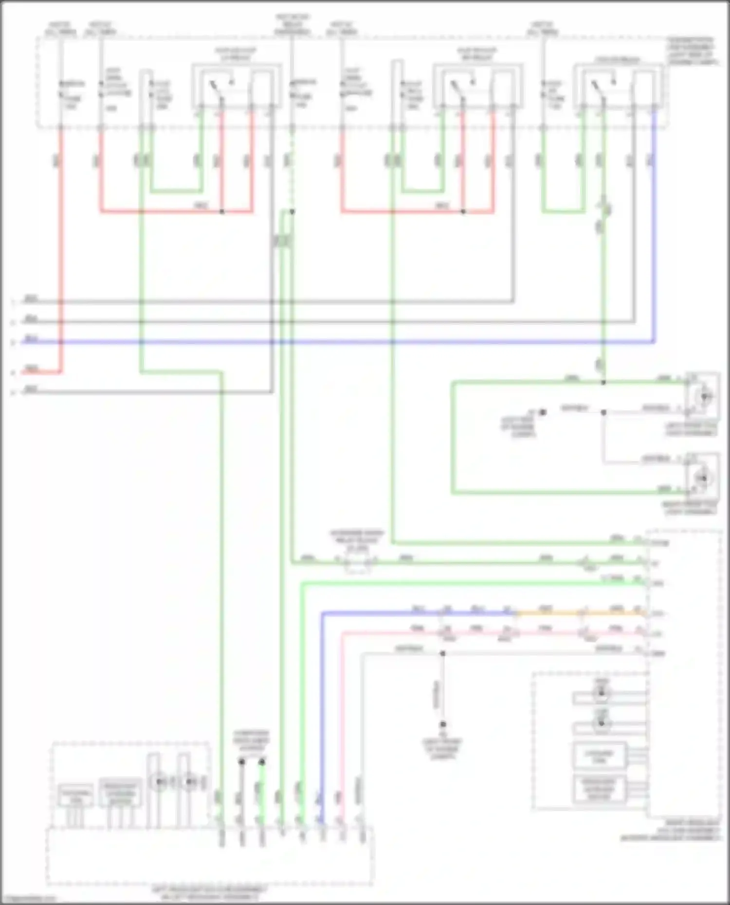 Wiring diagram right front fog light assembly for Lexus LX J200 facelift 2 (2015-2023) (2 of 2)