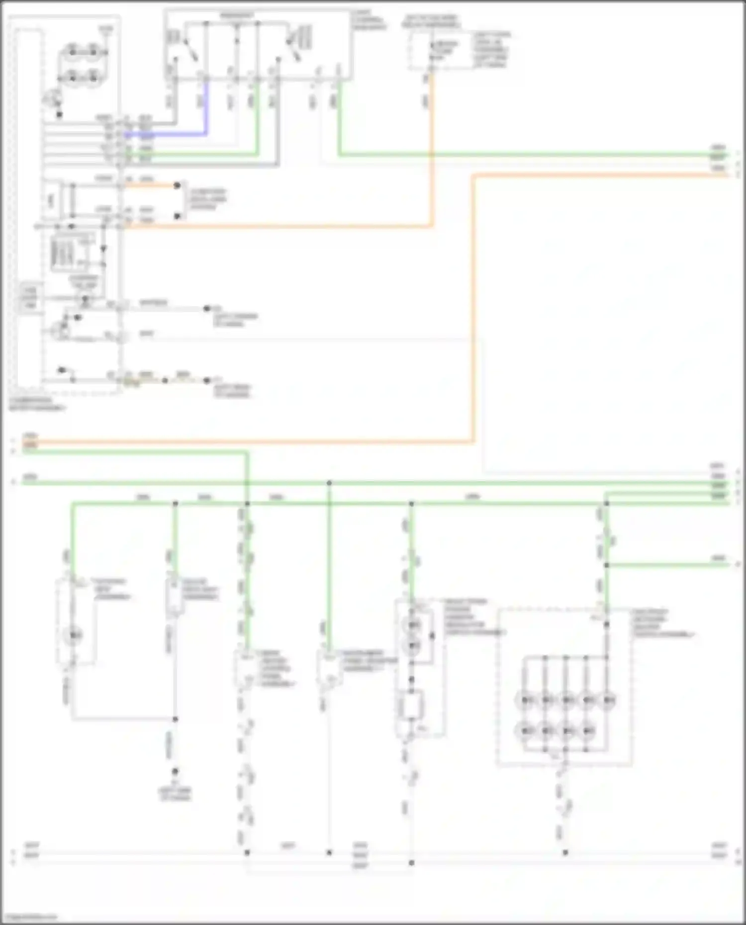 Wiring diagram right front power window regulator switch assembly for Lexus LX J200 facelift 2 (2015-2023) (3 of 6)