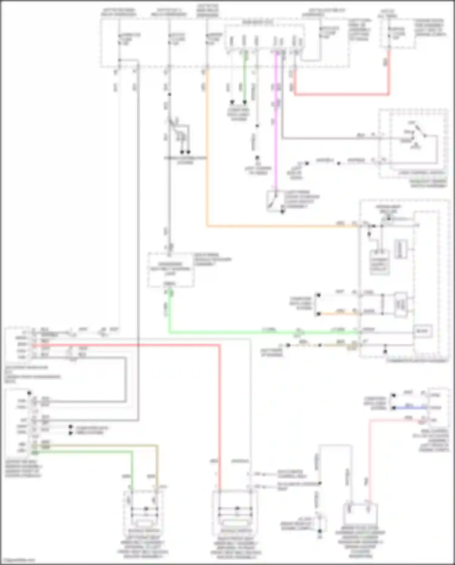 Wiring diagram right front seat inner belt assembly for Lexus LX J200 facelift 2 (2015-2023) (3 of 3)