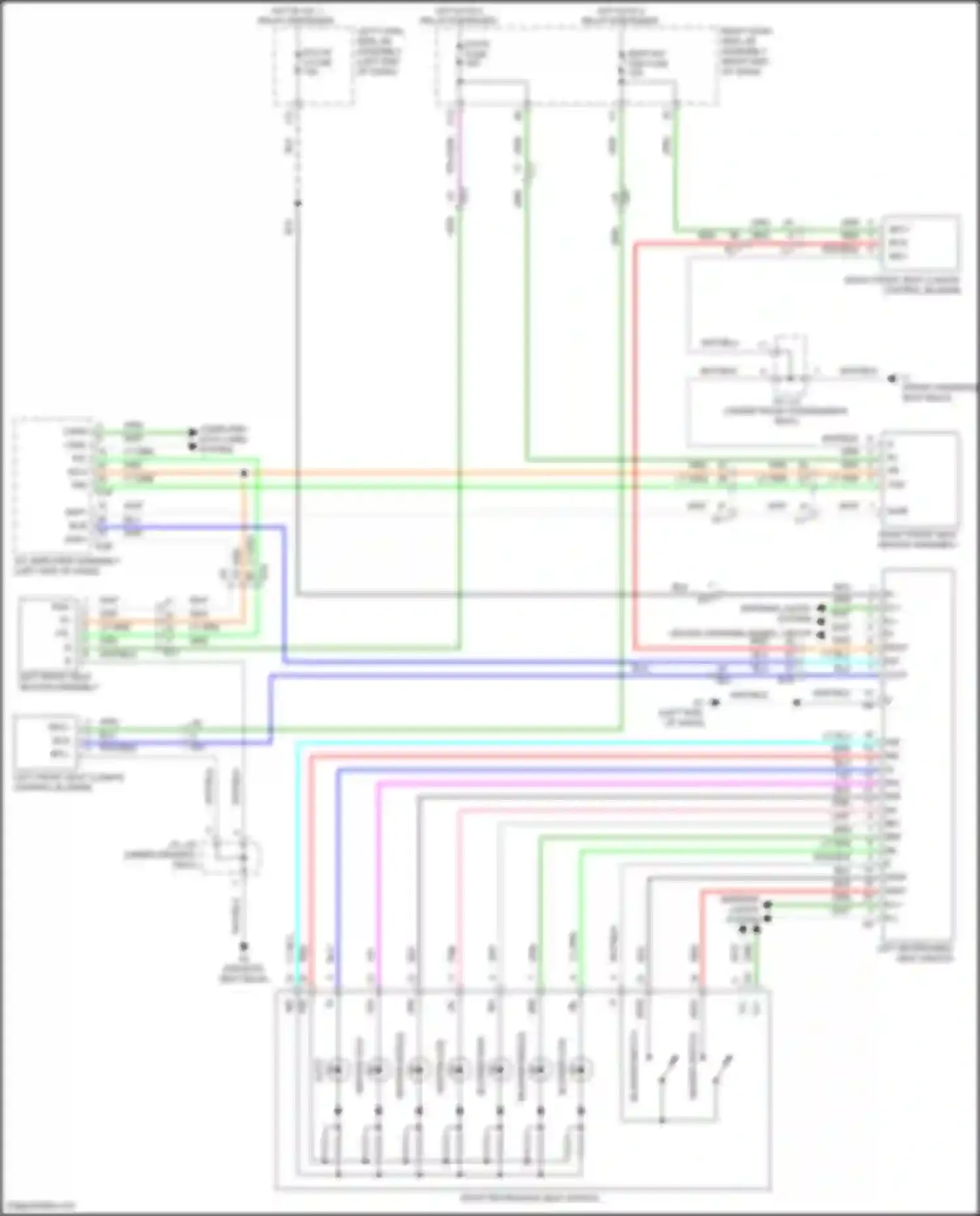 Wiring diagram seat- a/c fan fuse for Lexus LX J200 facelift 2 (2015-2023) (1 of 2)
