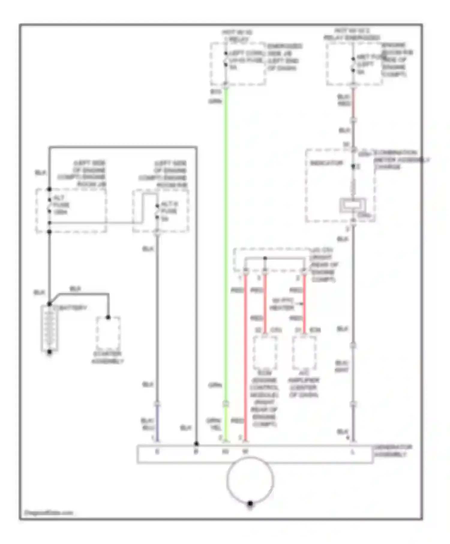 LX Lexus J200 (2007-2012): Charging circuit