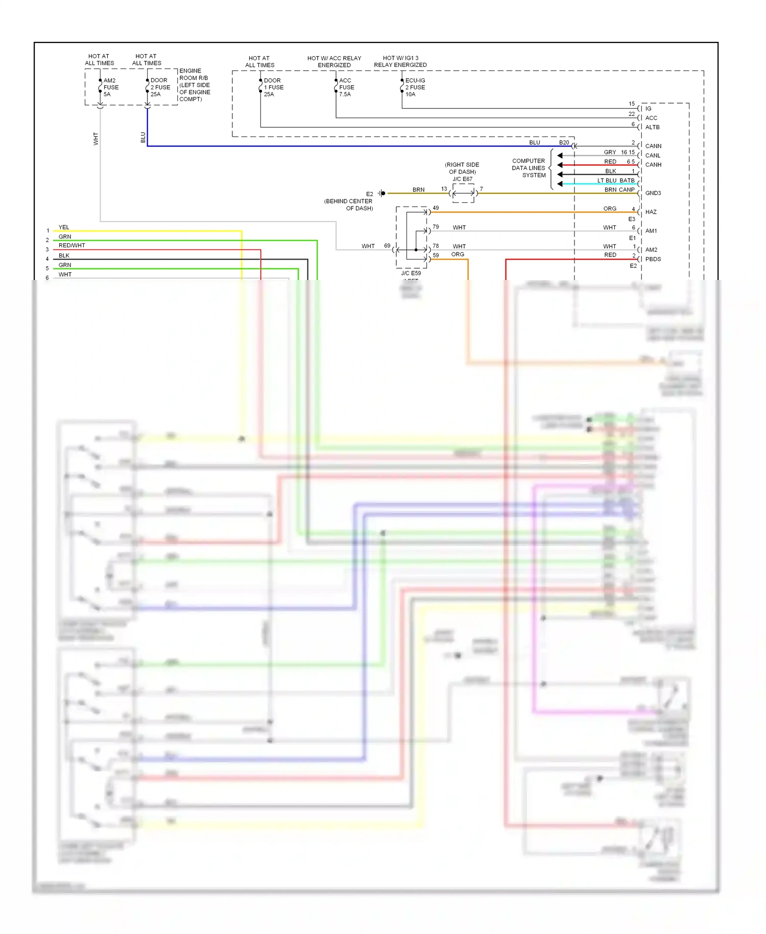 Lexus LX J200 (2007-2012) act wiring diagram  (2 of 2)