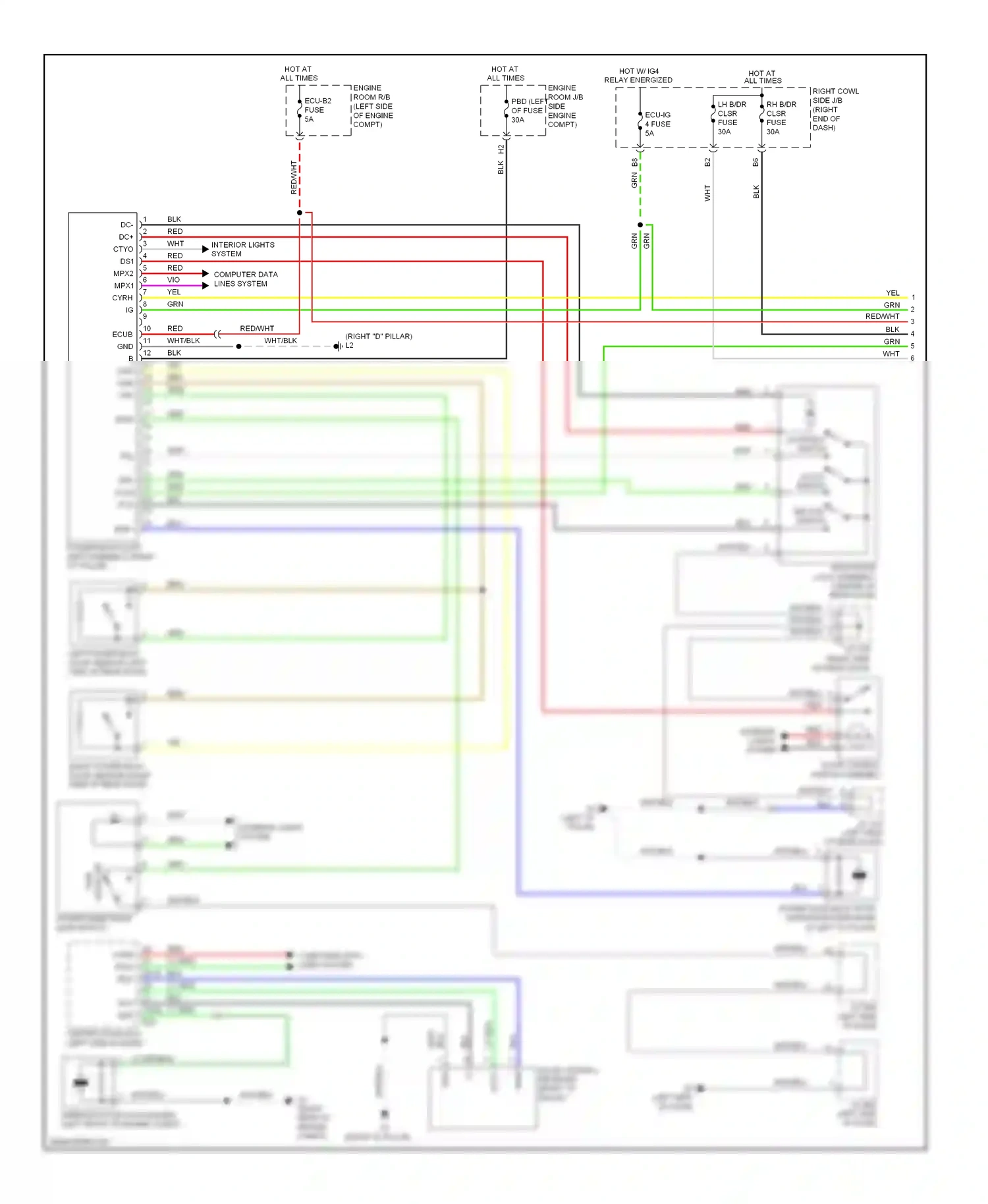 Lexus LX J200 (2007-2012) data wiring diagram  (2 of 3)