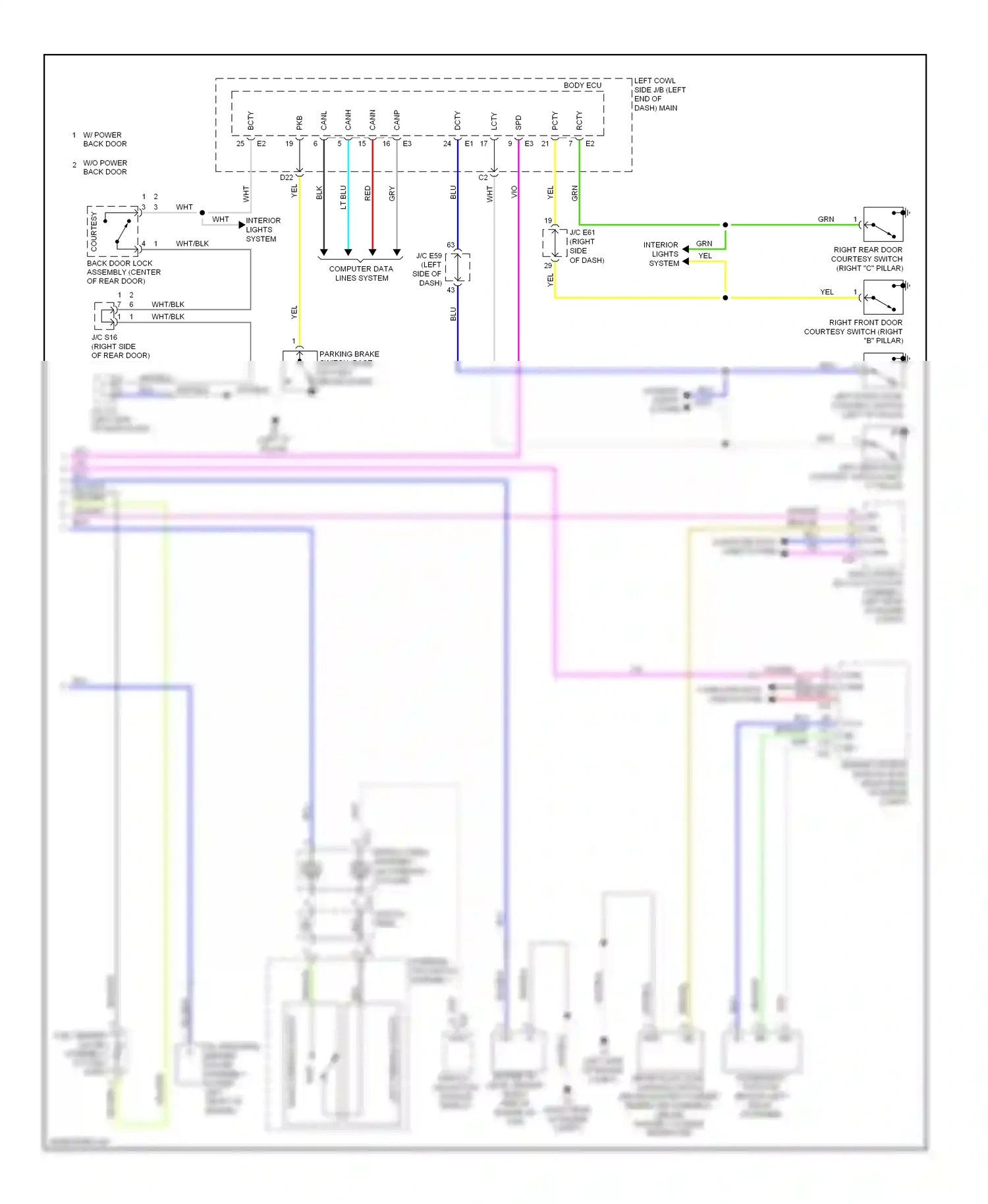 Lexus LX J200 (2007-2012) display, navigation module display wiring diagram  (5 of 18)