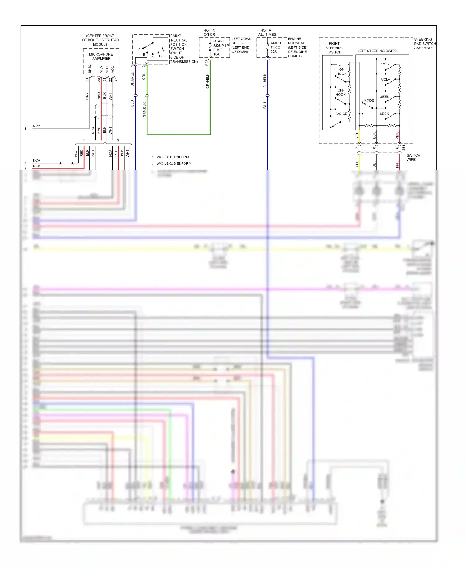 Lexus LX J200 (2007-2012) display, navigation module display wiring diagram  (10 of 18)