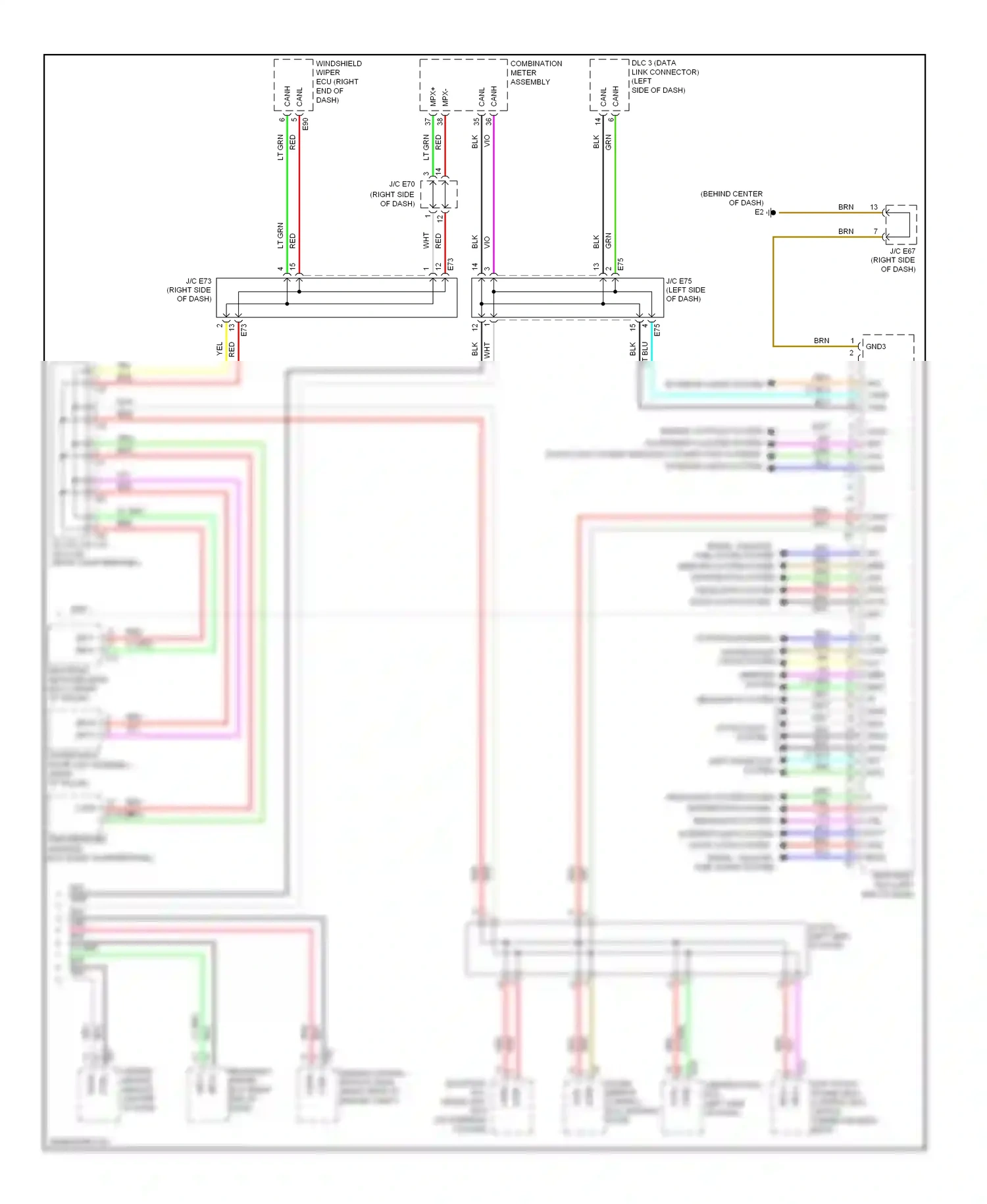 Lexus LX J200 (2007-2012) door locks system wiring diagram  (2 of 2)