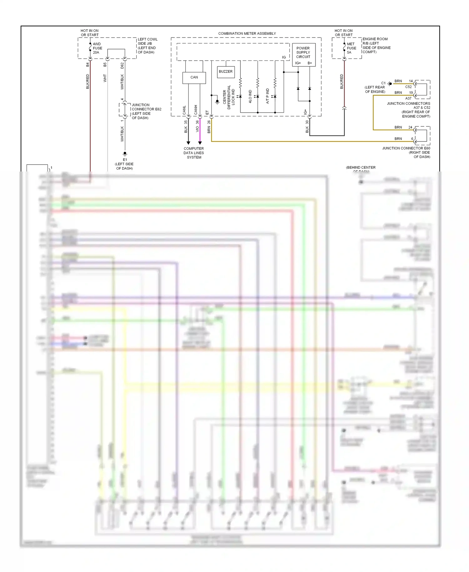 Lexus LX J200 (2007-2012) ecm (engine control module) wiring diagram  (1 of 2)