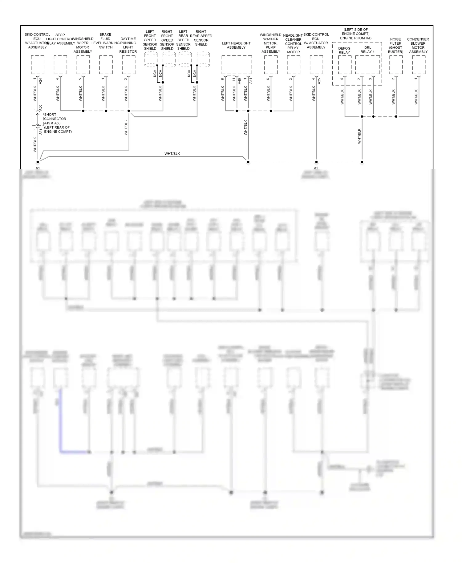 Lexus LX J200 (2007-2012) ecm engine (engine hood control courtesy switch module) wiring diagram  (1 of 1)