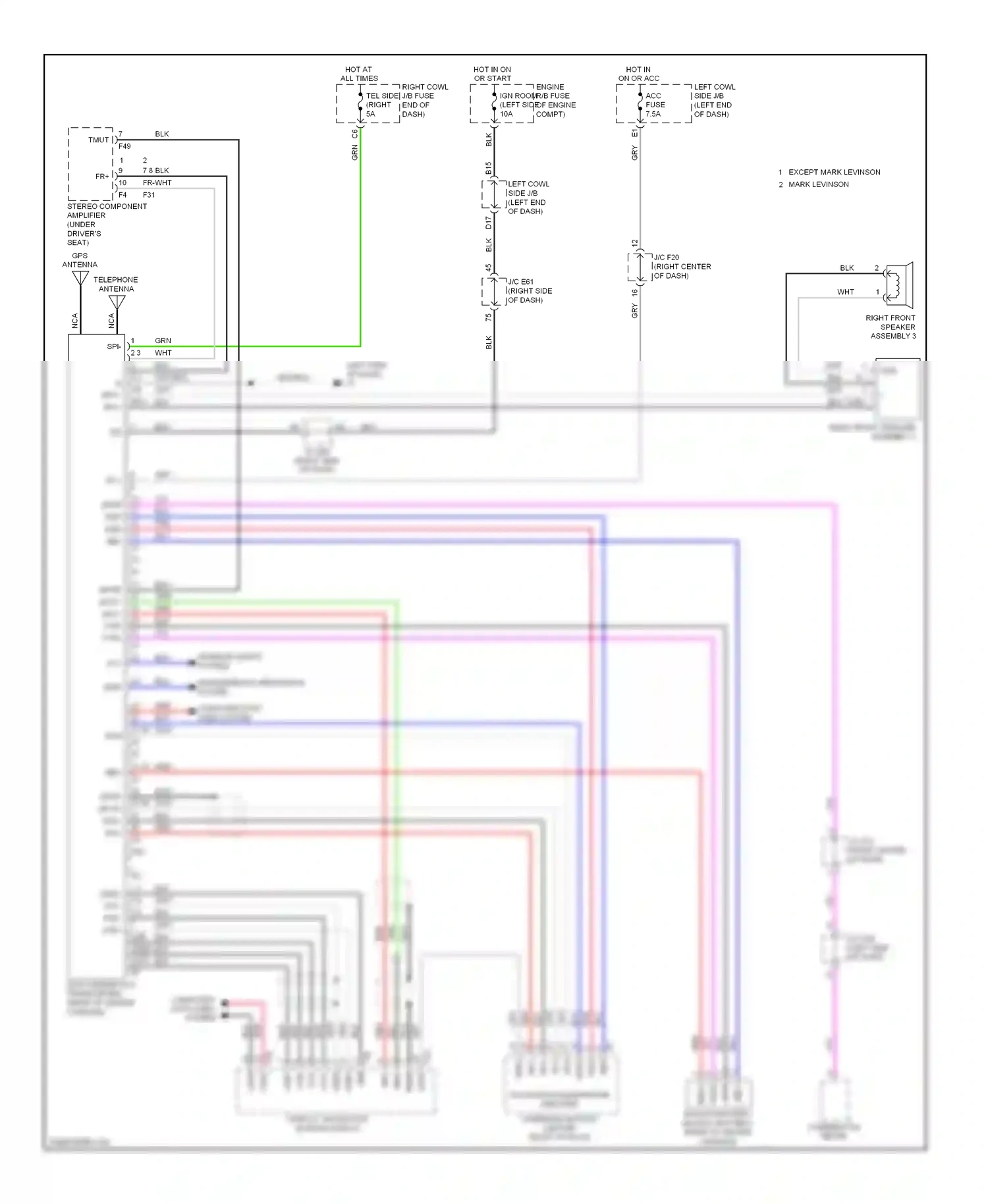 Lexus LX J200 (2007-2012) engine wiring diagram  (1 of 1)