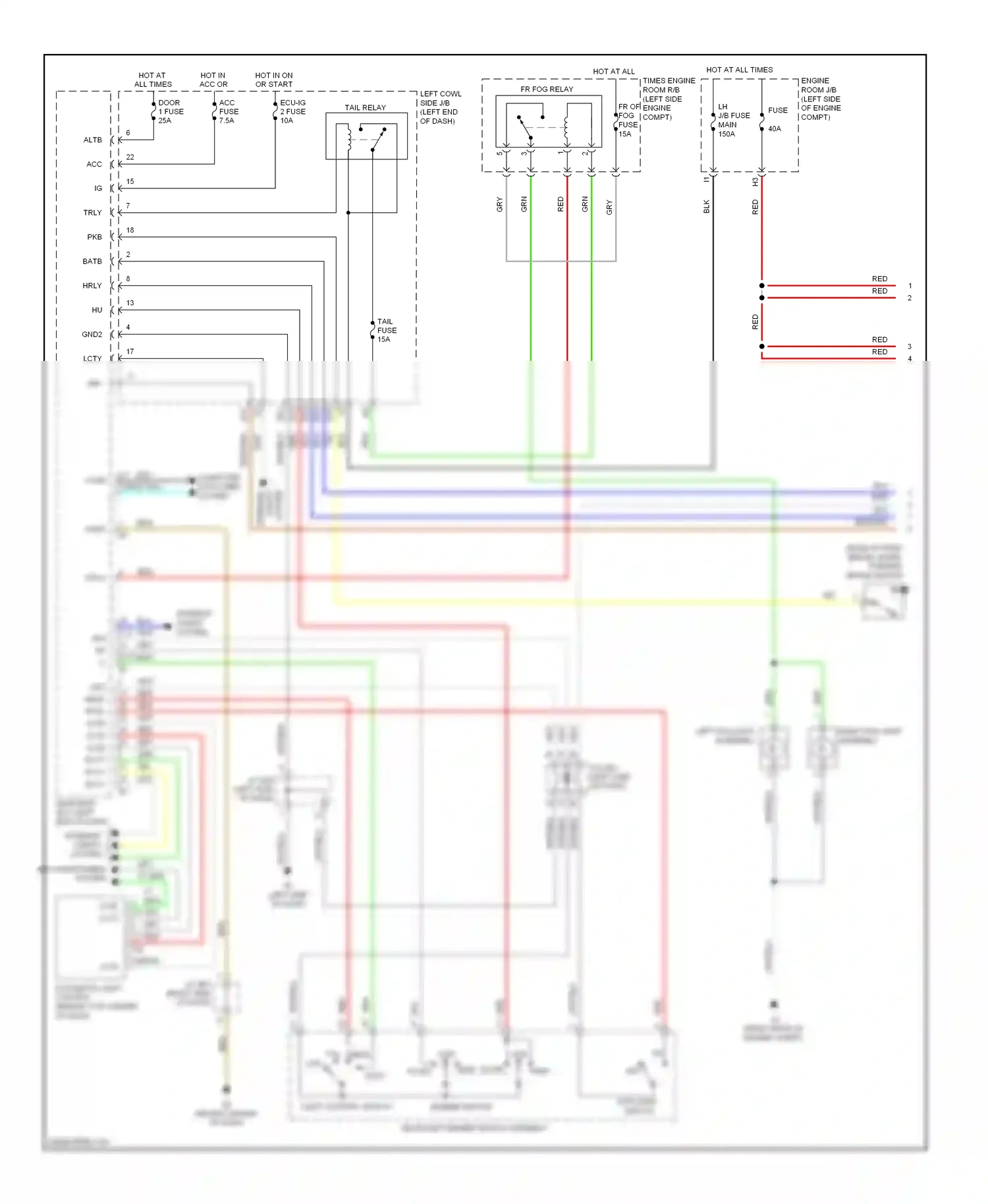 Lexus LX J200 (2007-2012) flash high flash auto wiring diagram  (1 of 1)