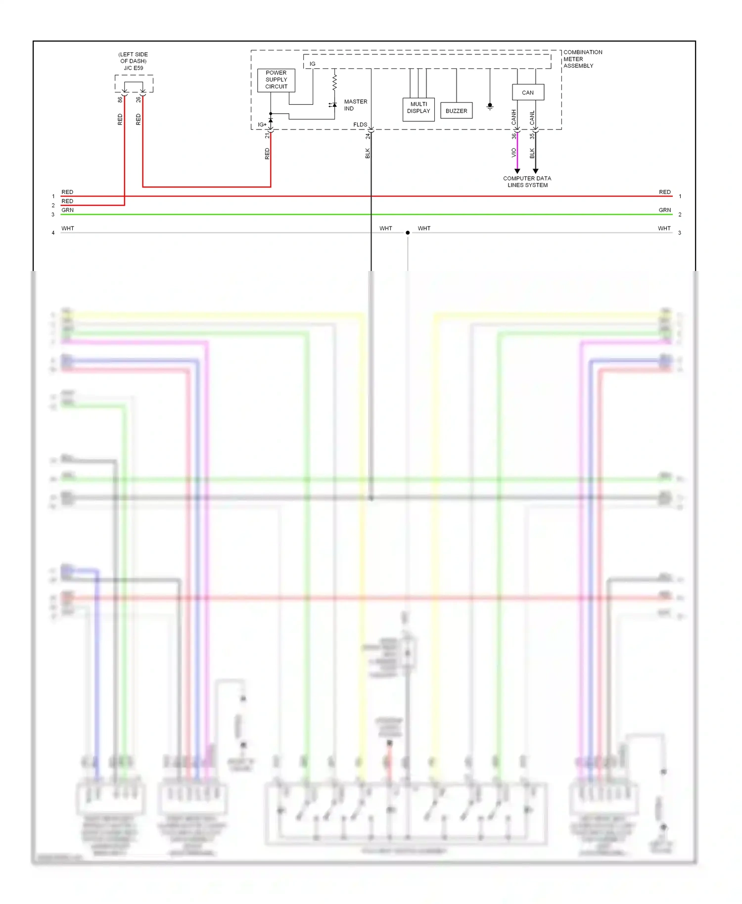 Lexus LX J200 (2007-2012) fold wiring diagram  (1 of 4)