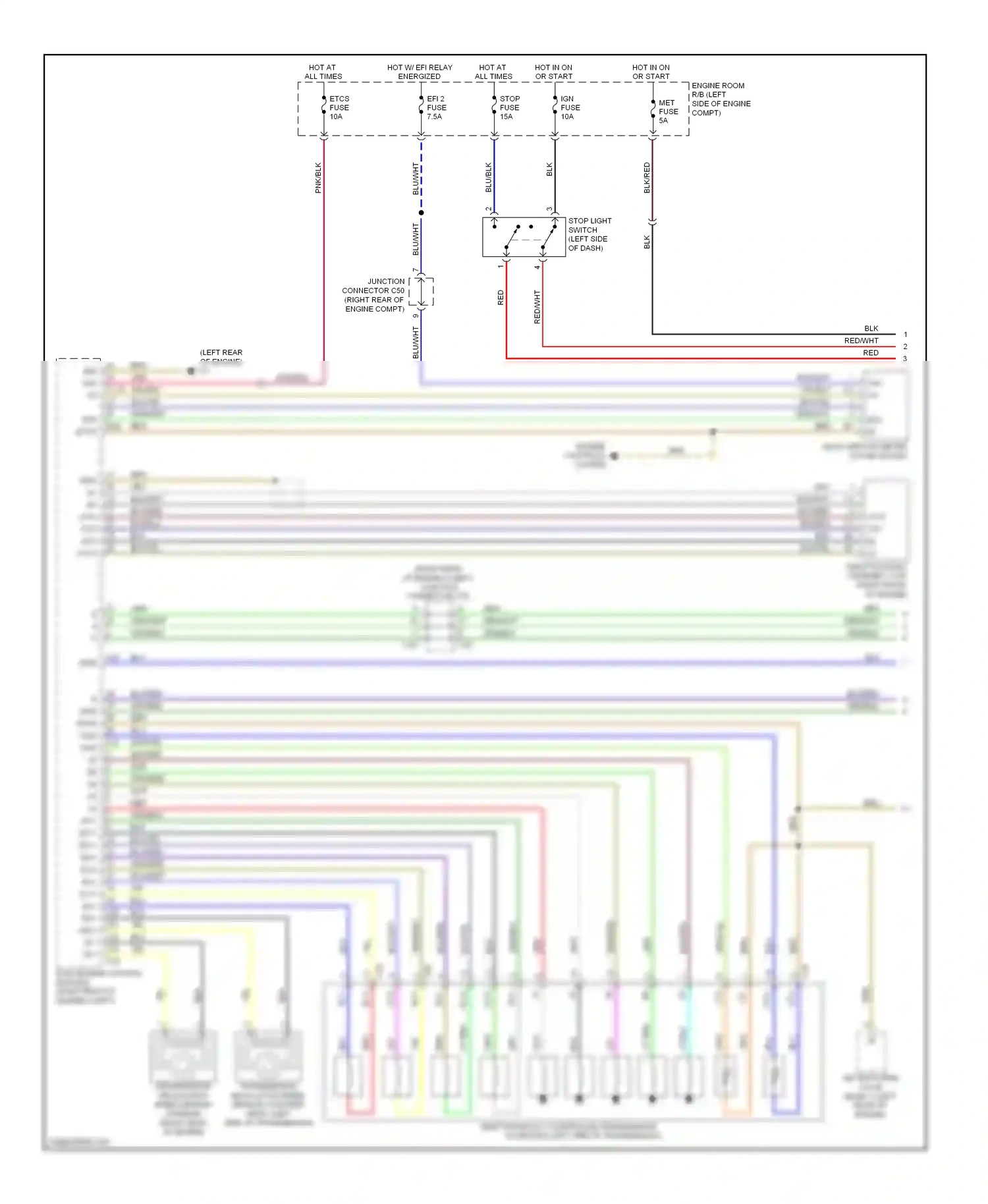 Lexus LX J200 (2007-2012) junction wiring diagram  (12 of 17)