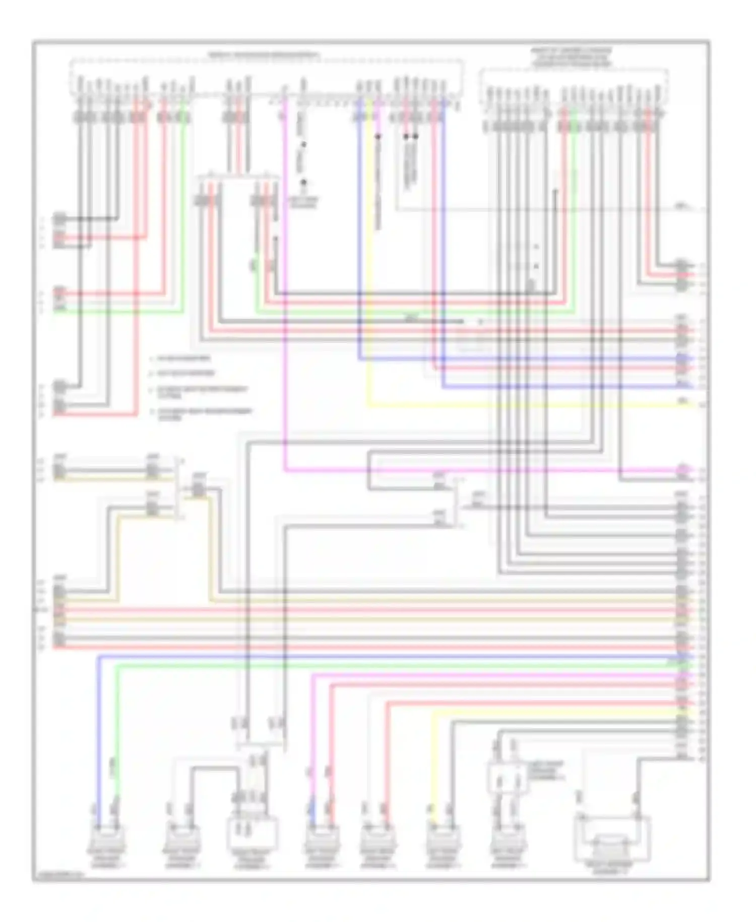 Wiring diagram left front speaker assembly 2 for Lexus LX J200 (2007-2012) (2 of 4)