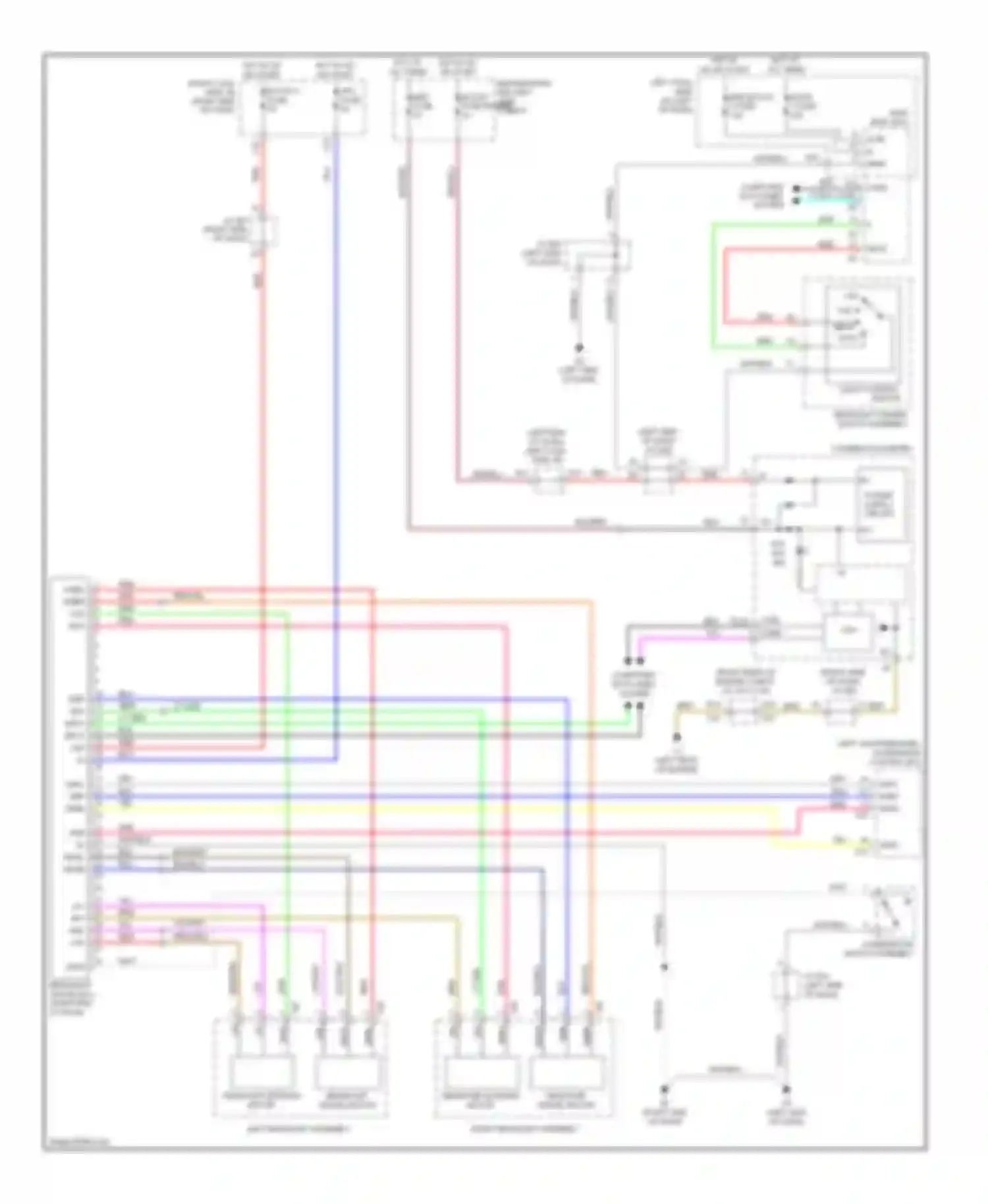 Wiring diagram left headlight assembly for Lexus LX J200 (2007-2012) (1 of 2)