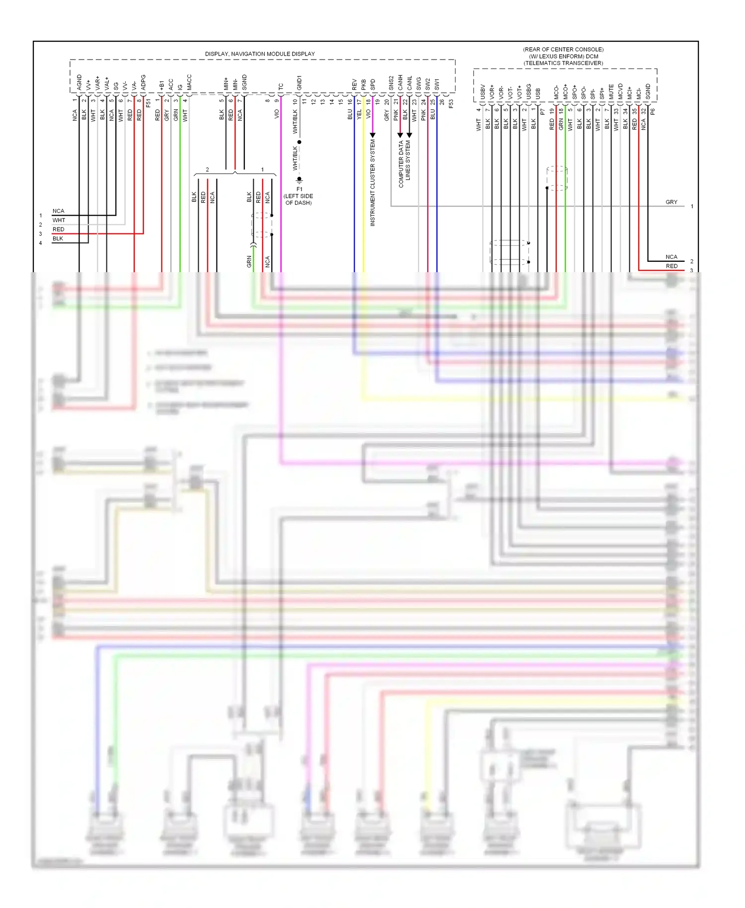 Lexus LX J200 (2007-2012) lines system computer data wiring diagram  (2 of 4)