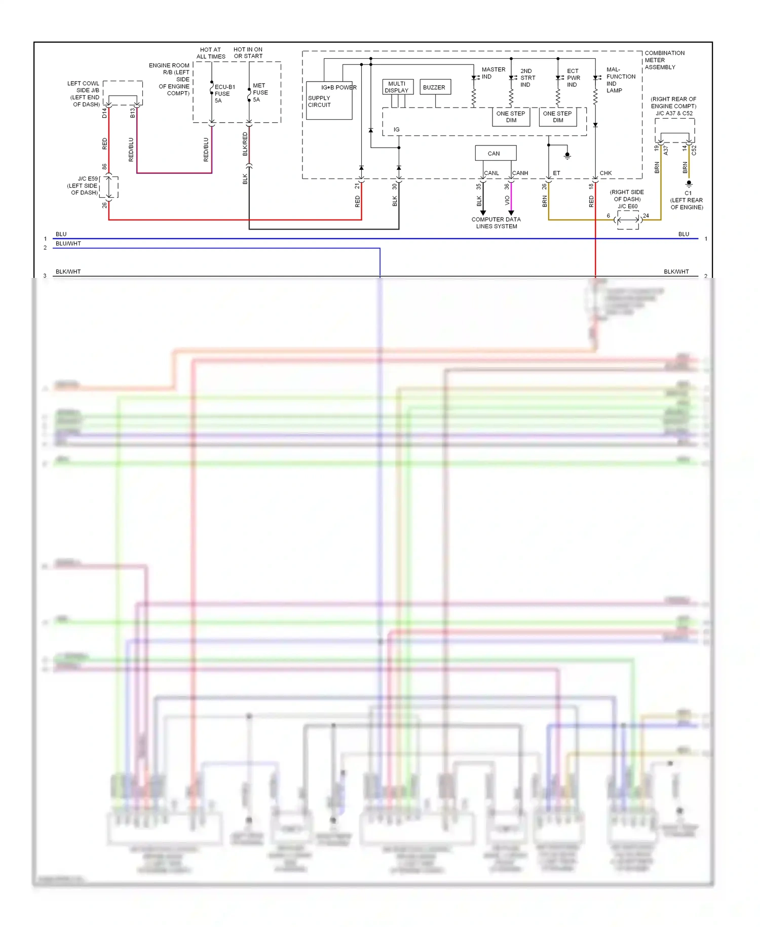 Lexus LX J200 (2007-2012) mal- function wiring diagram  (1 of 1)