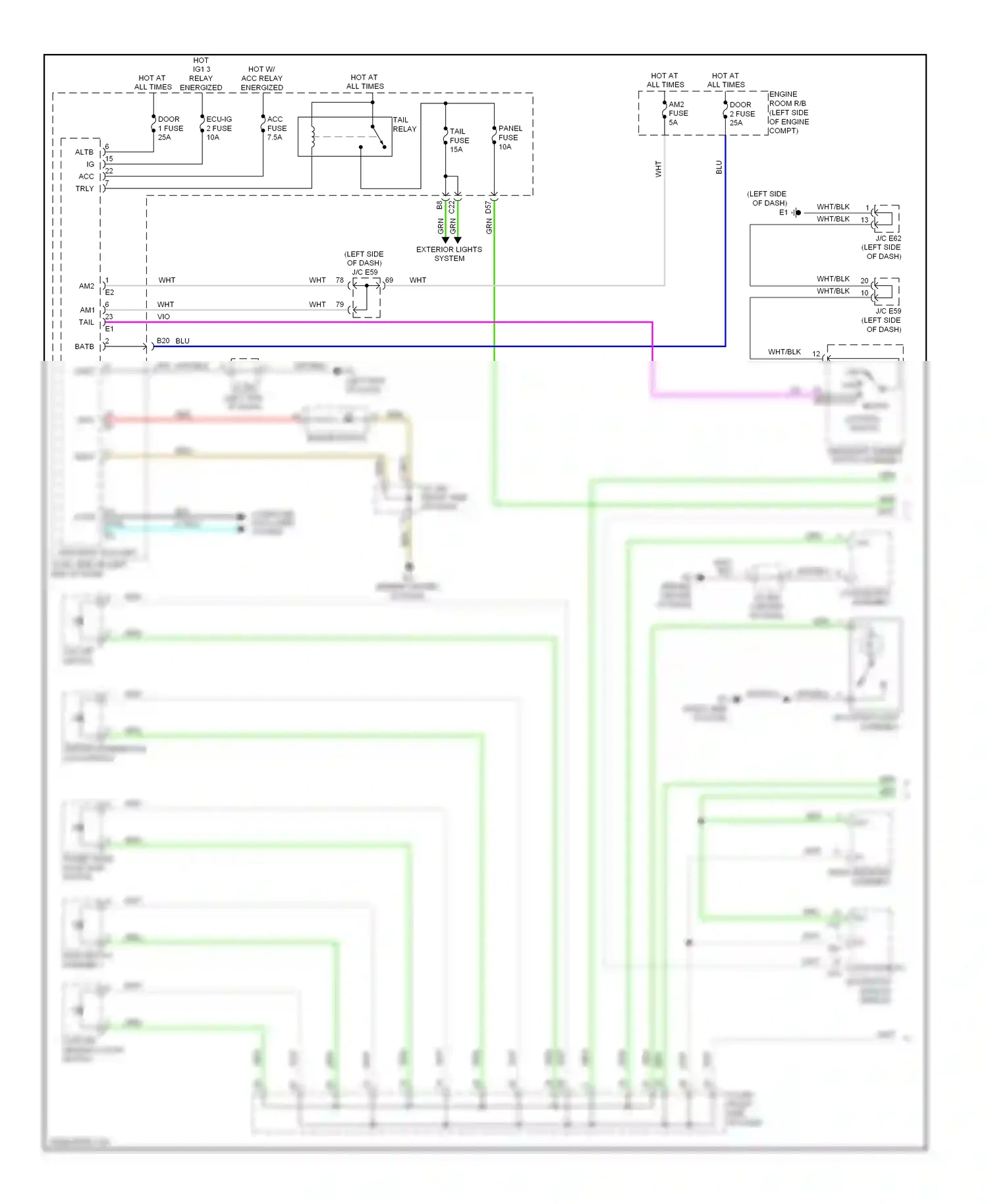 Lexus LX J200 (2007-2012) off tail wiring diagram  (3 of 3)