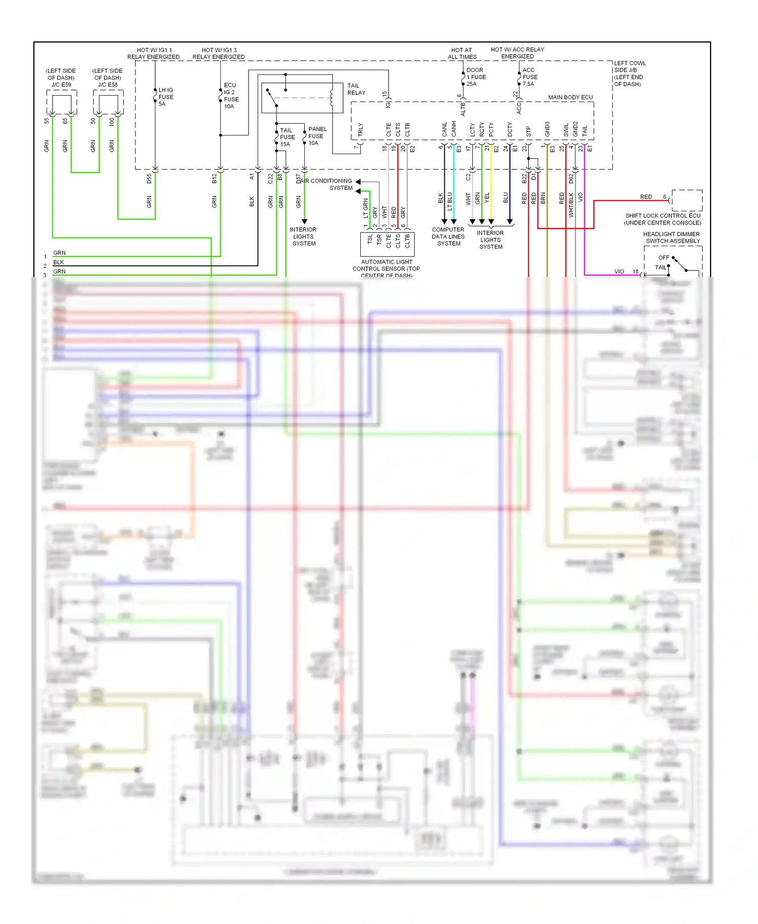 Lexus LX J200 (2007-2012) off tail wiring diagram  (2 of 3)