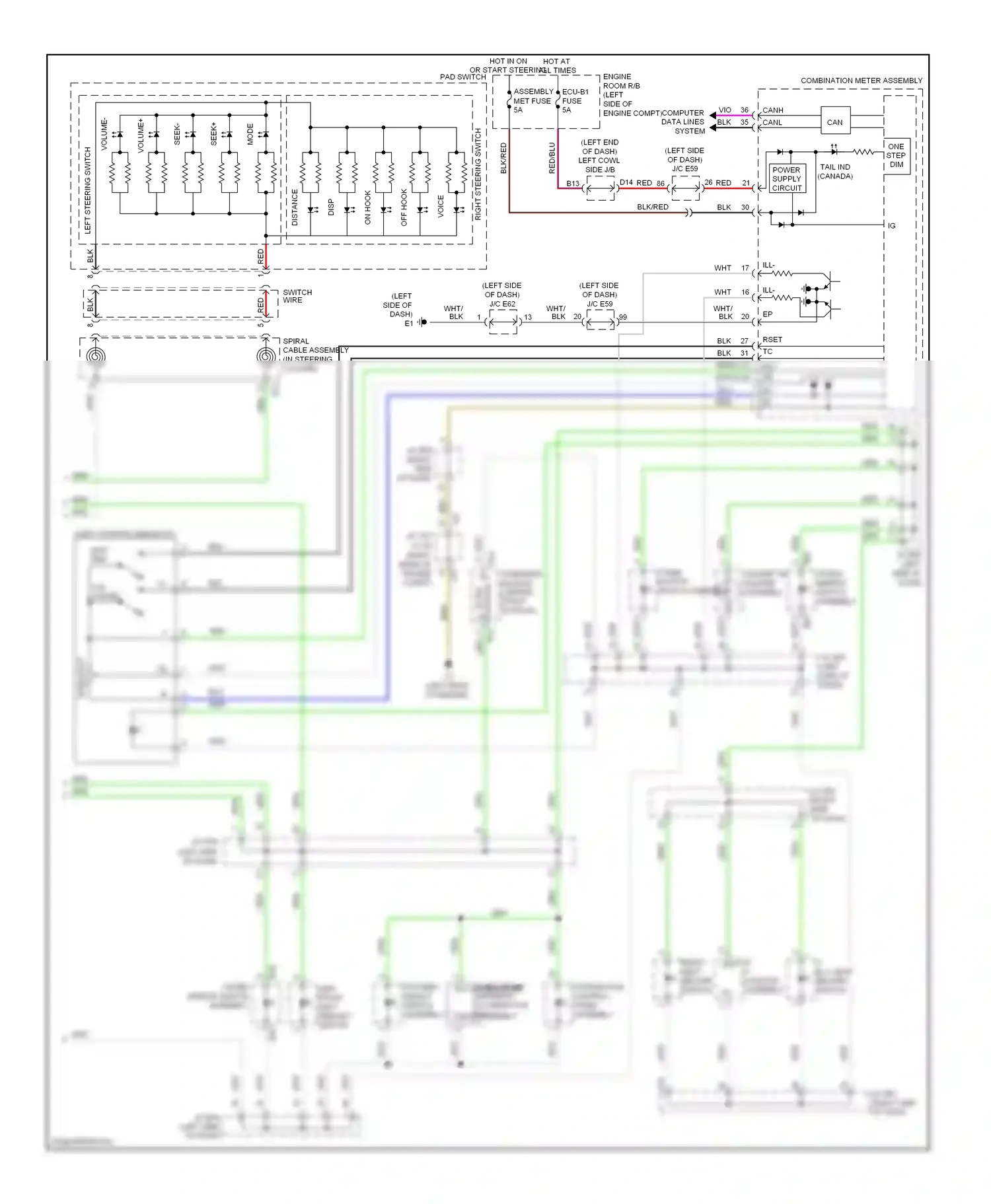 Lexus LX J200 (2007-2012) on hook wiring diagram  (1 of 5)