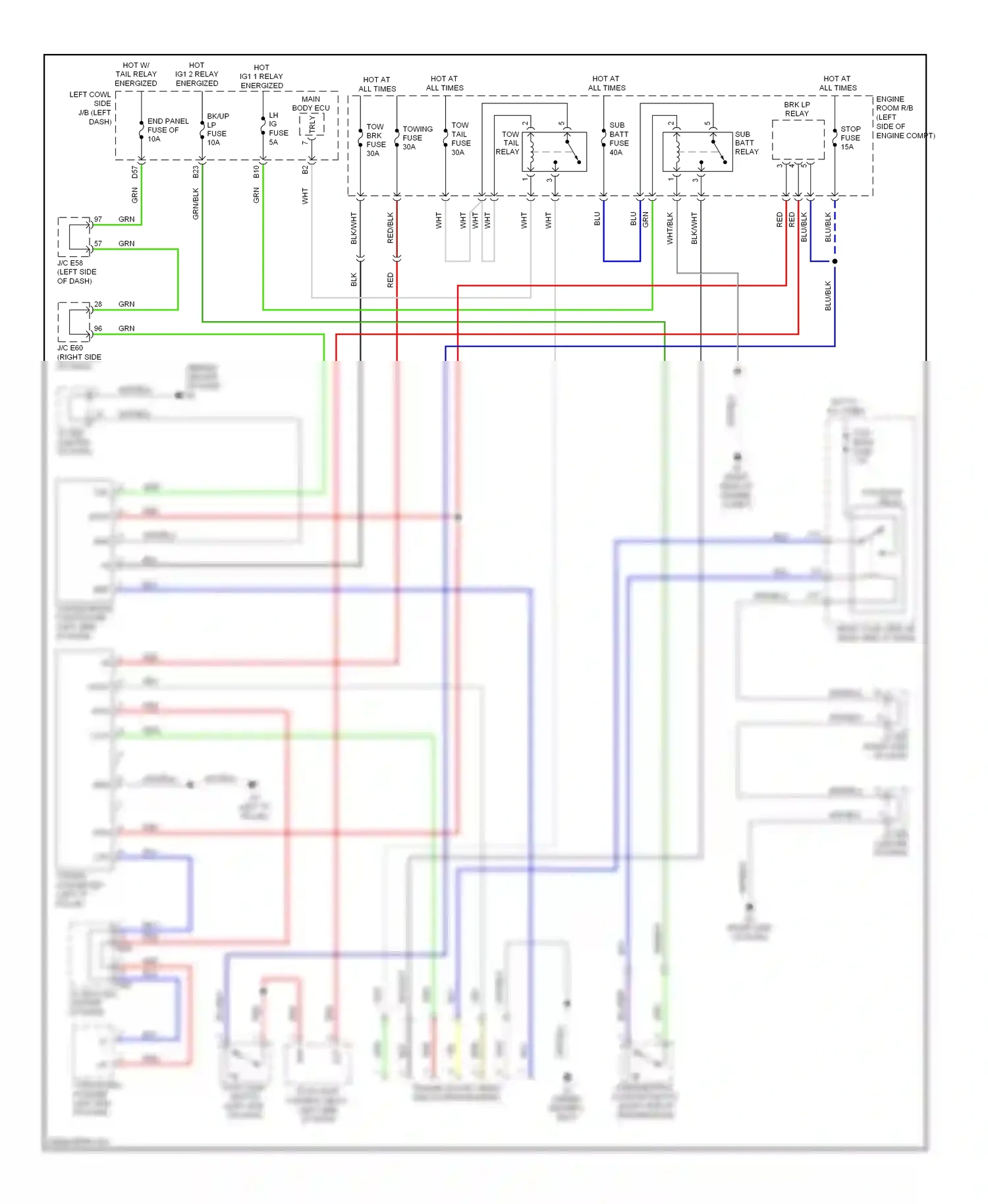 Lexus LX J200 (2007-2012) tail wiring diagram  (5 of 5)