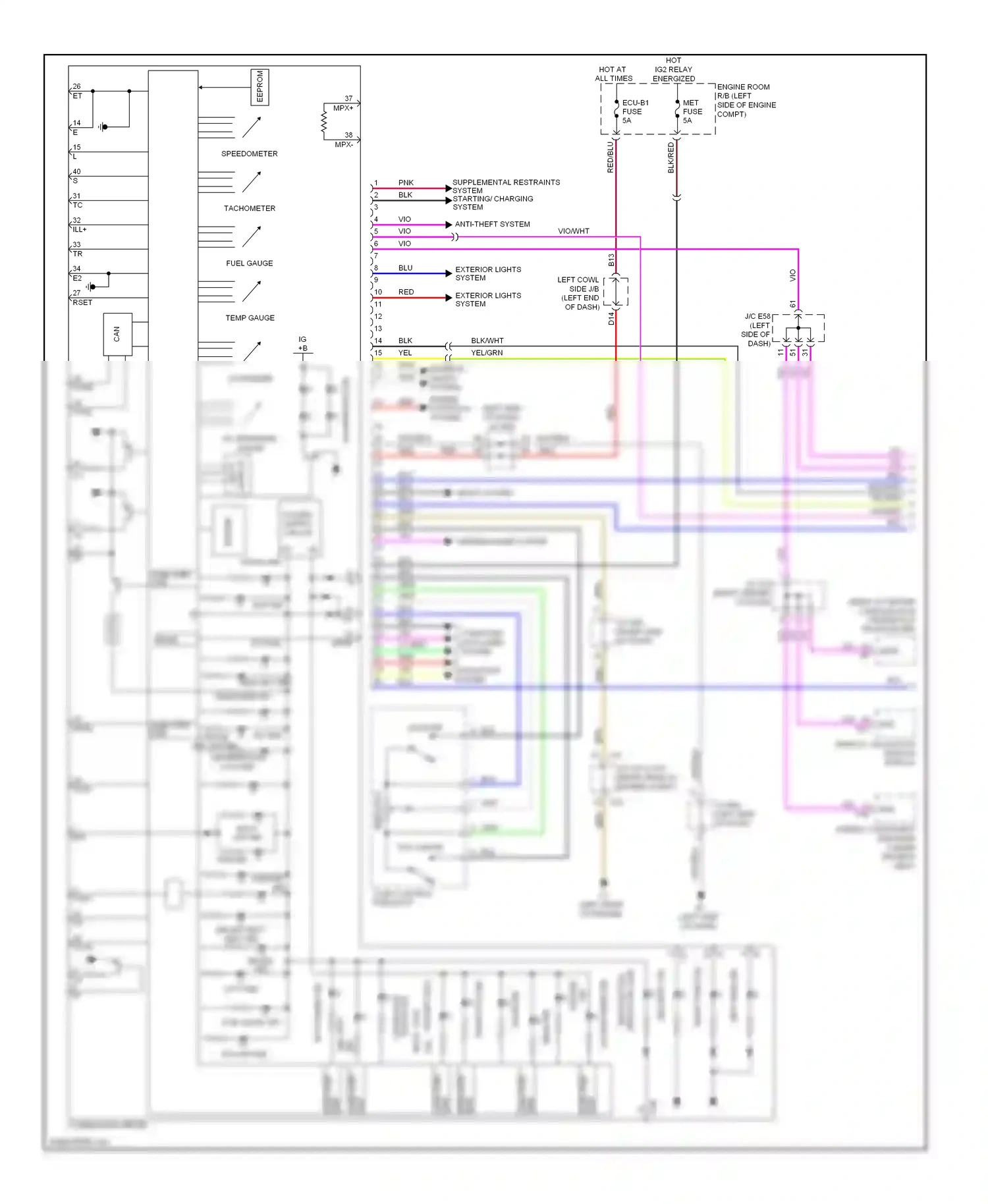 Lexus LX J200 (2007-2012) tail wiring diagram  (3 of 5)