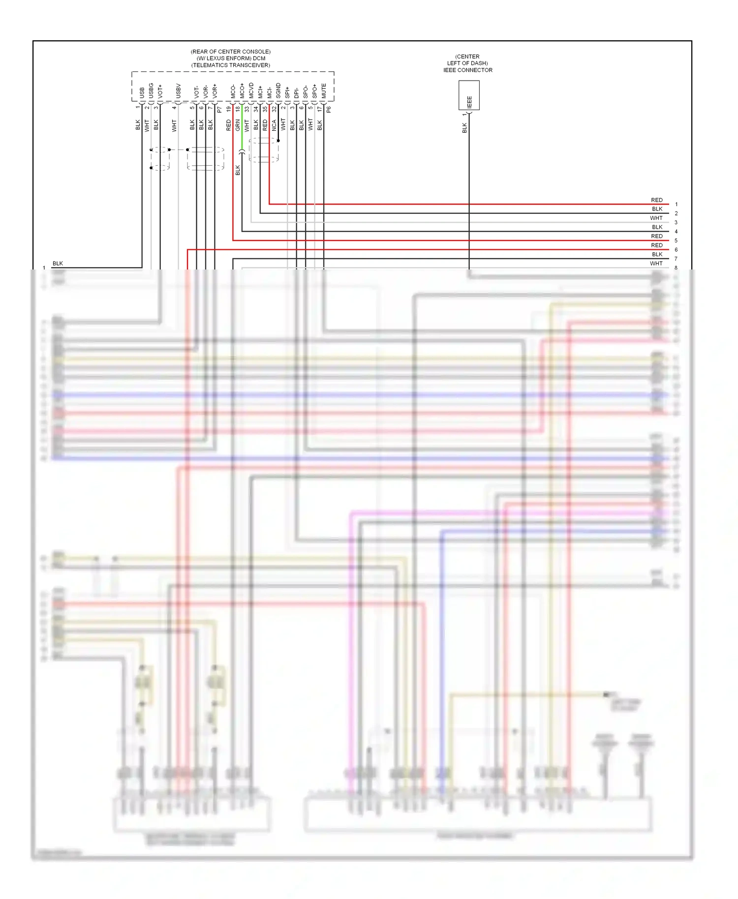 Lexus LX J200 (2007-2012) usb wiring diagram  (1 of 5)