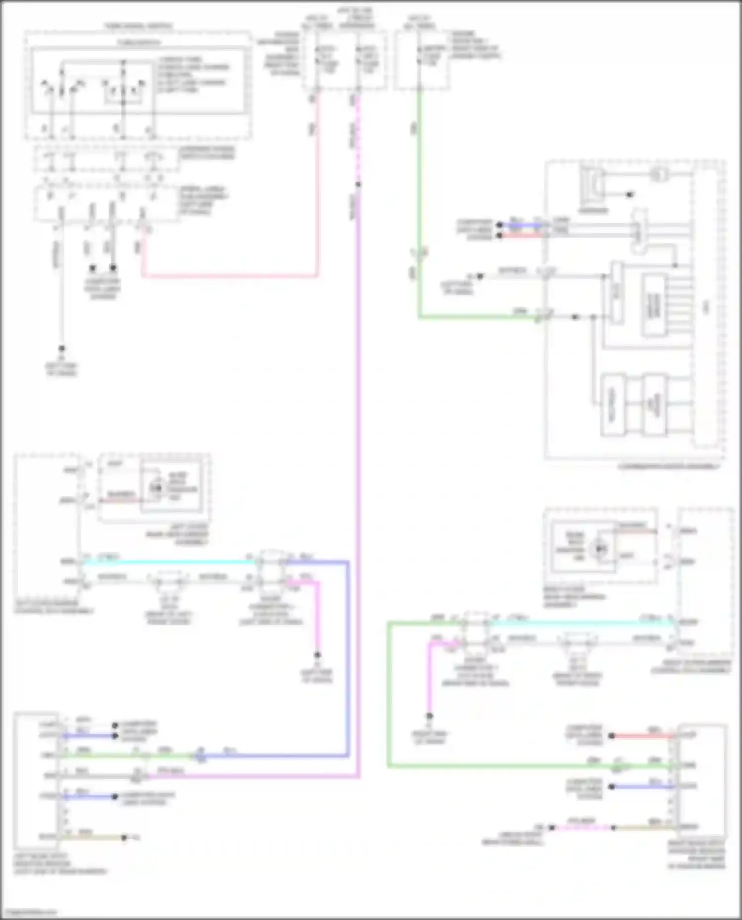 LX Lexus J300 (2021-2024): Blind spot monitoring circuit