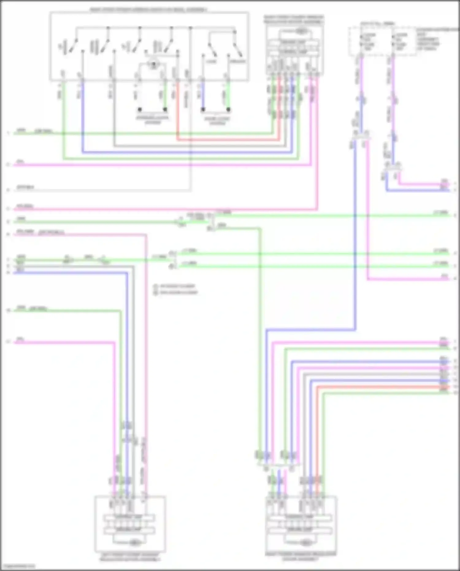 LX Lexus J300 (2021-2024): Power windows circuit (3 of 4)