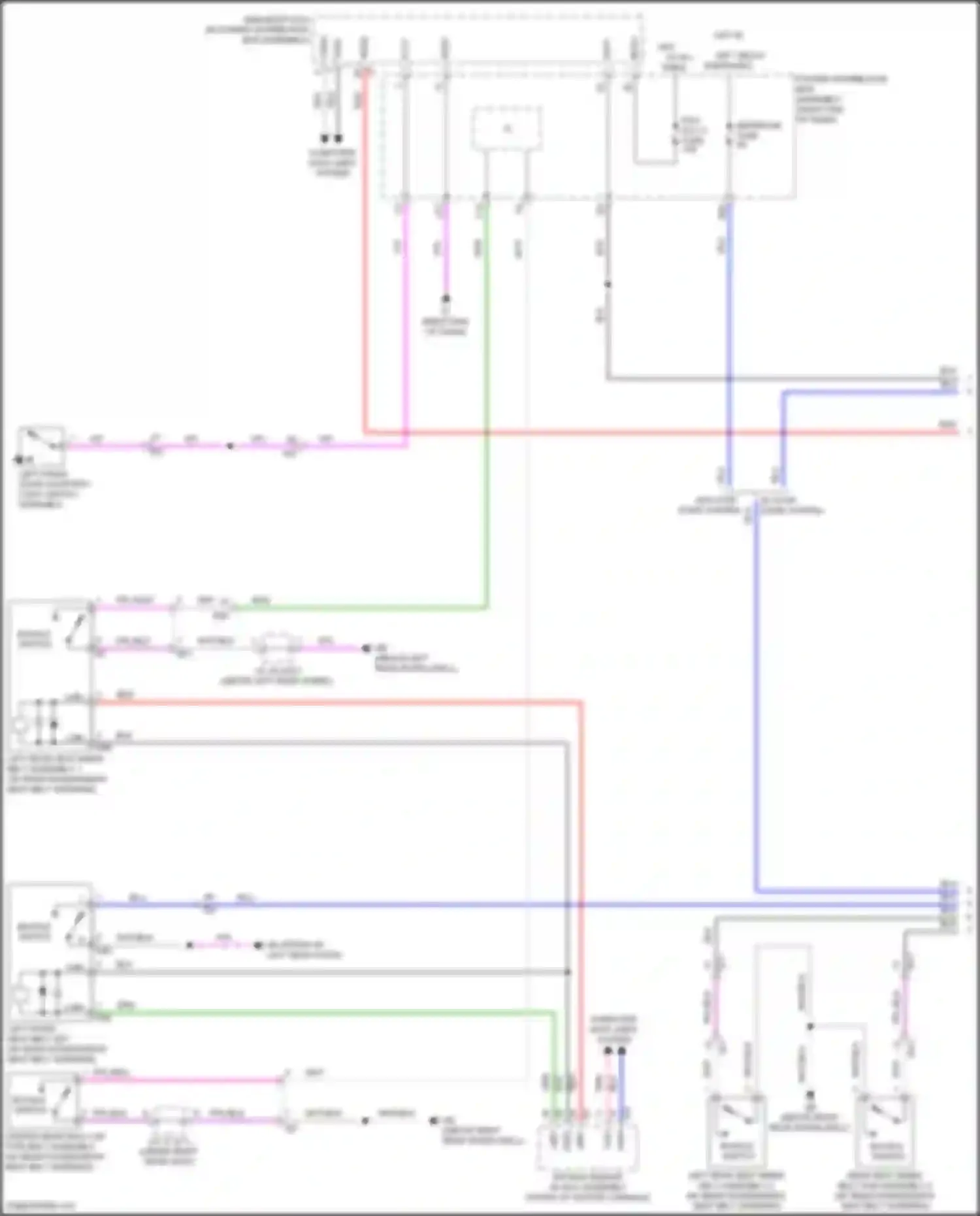 LX Lexus J300 (2021-2024): Seat belt warning circuit (1 of 2)