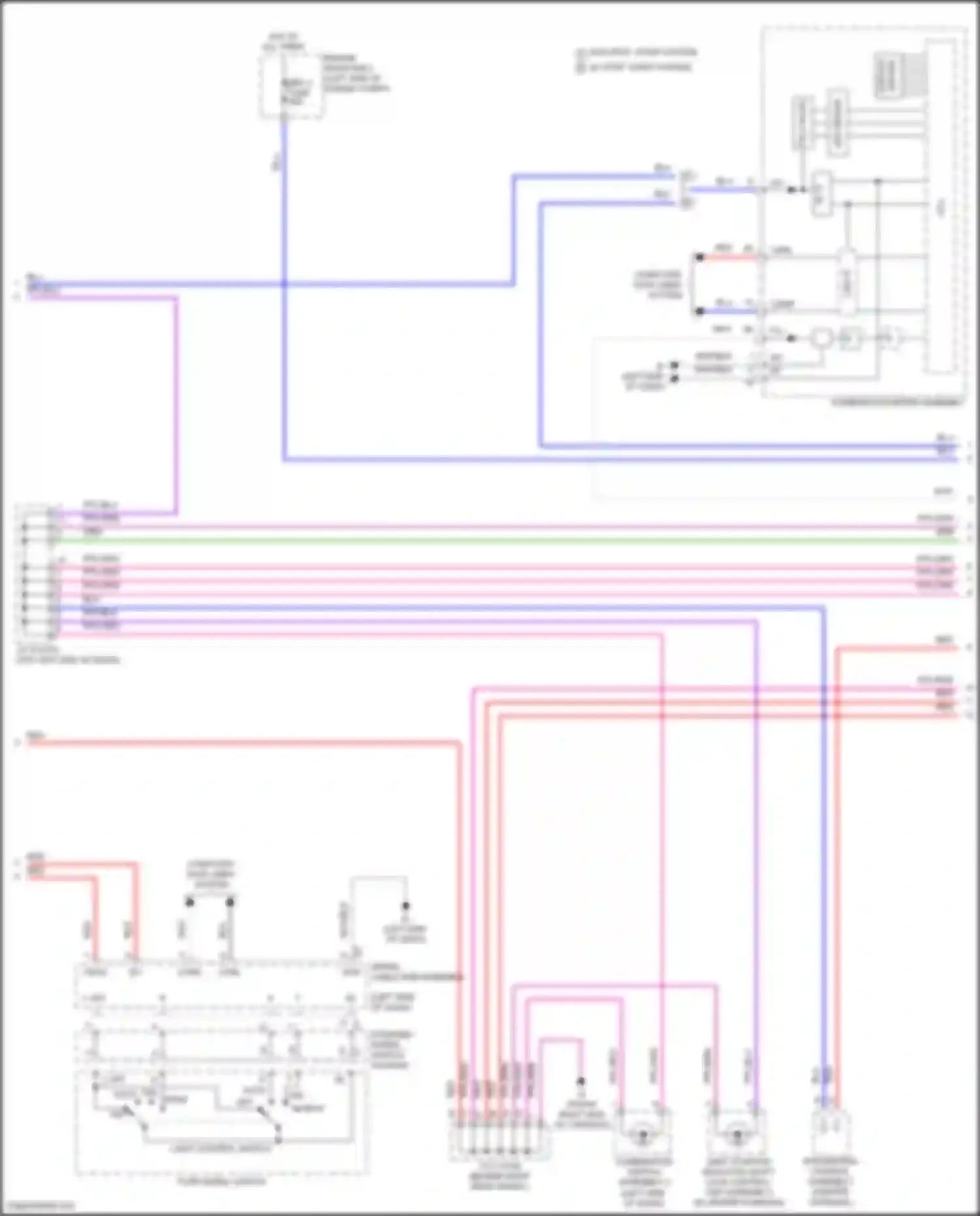 Wiring diagram combination switch assembly 2 for Lexus LX J300 (2021-2024) (3 of 3)