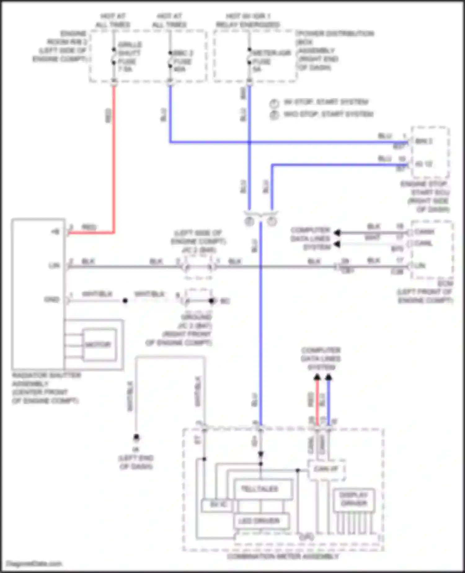 Wiring diagram engine stop, start ecu for Lexus LX J300 (2021-2024) (32 of 38)