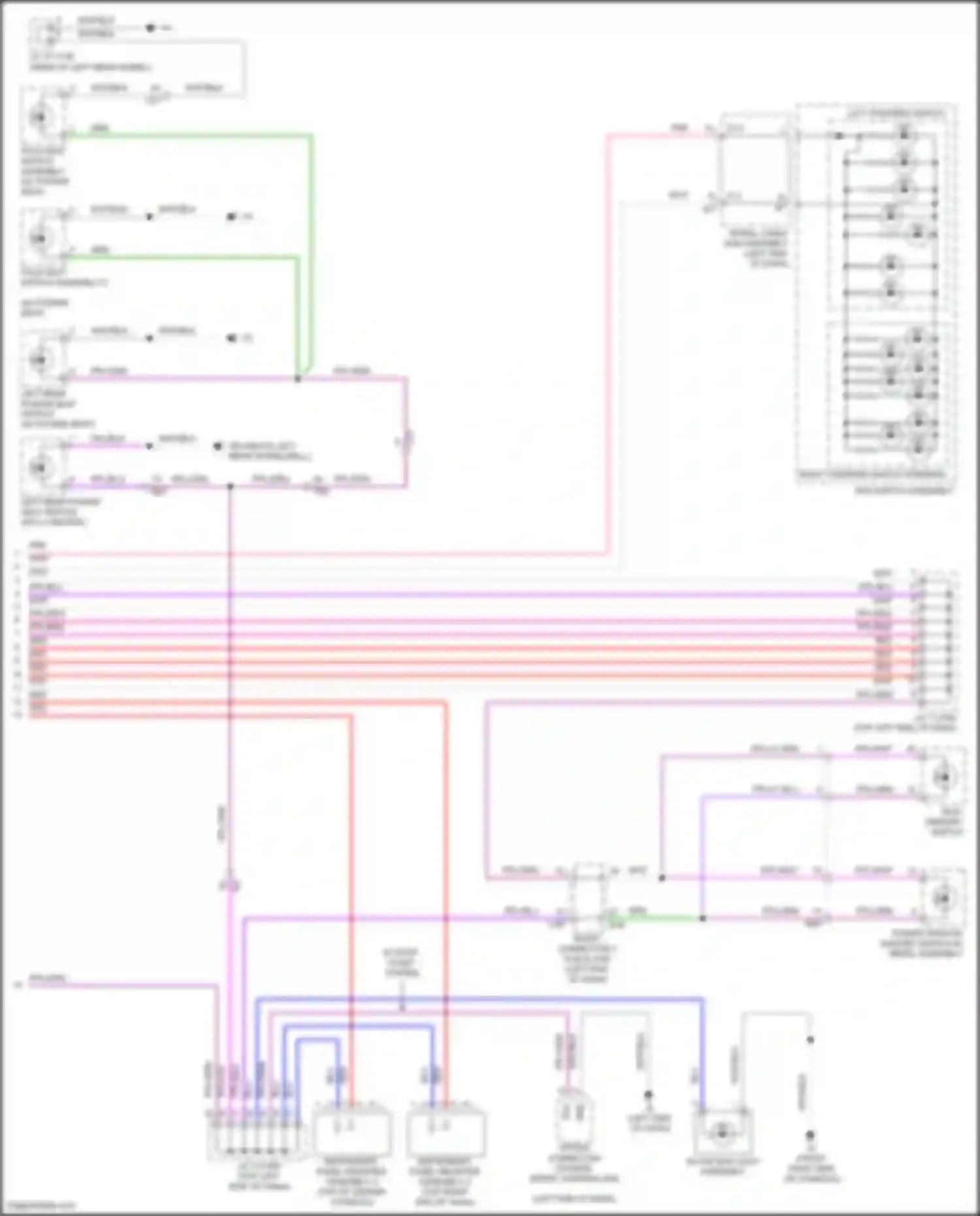 Wiring diagram fold seat switch assembly 2 for Lexus LX J300 (2021-2024) (2 of 3)