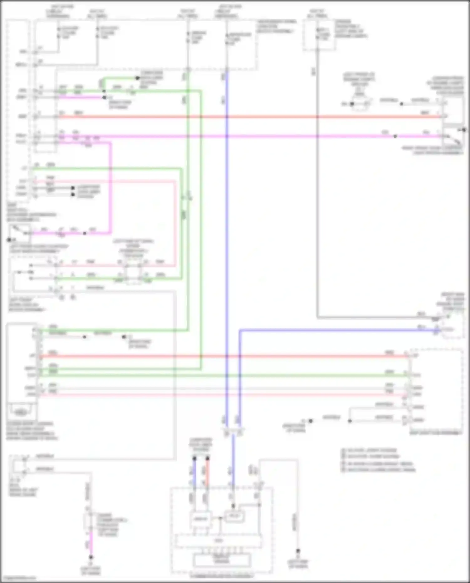 Wiring diagram left front door lock w/ motor assembly for Lexus LX J300 (2021-2024) (5 of 5)