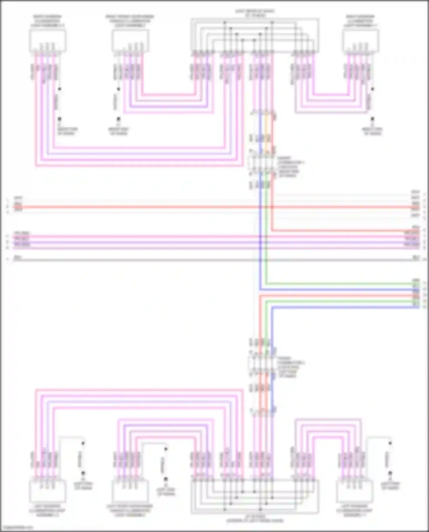 Wiring diagram left interior illumination light assembly 2 for Lexus LX J300 (2021-2024) (1 of 2)
