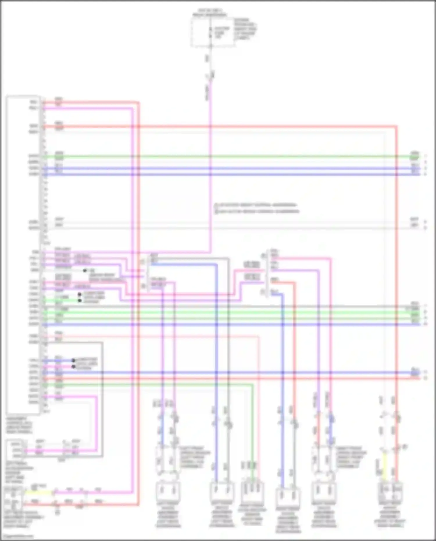 Wiring diagram left rear shock absorber assembly for Lexus LX J300 (2021-2024) (1 of 1)