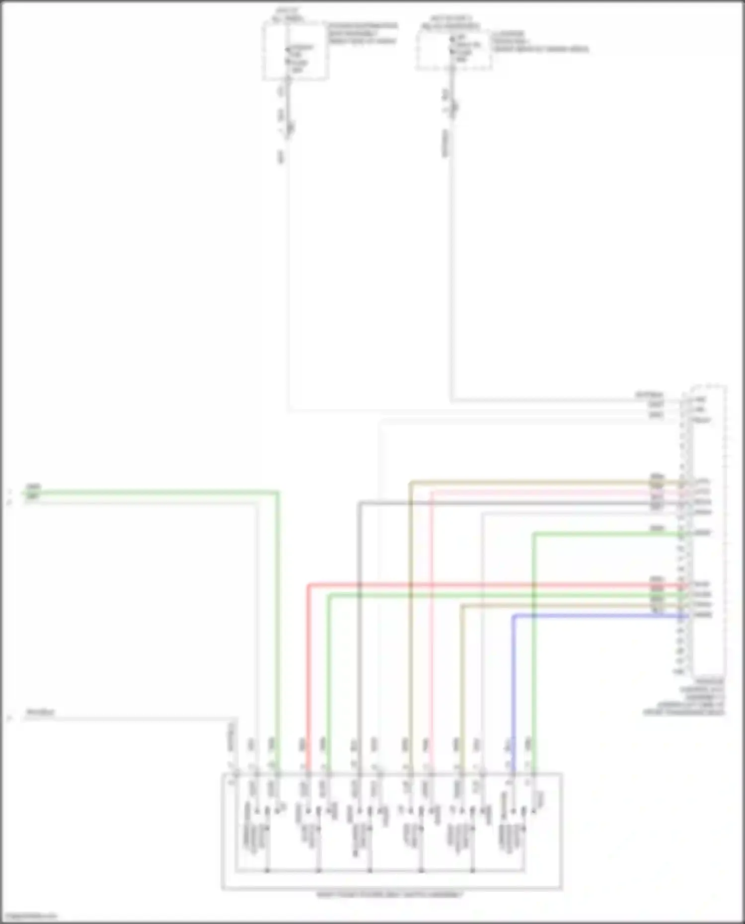 Wiring diagram right front power seat switch assembly for Lexus LX J300 (2021-2024) (2 of 5)