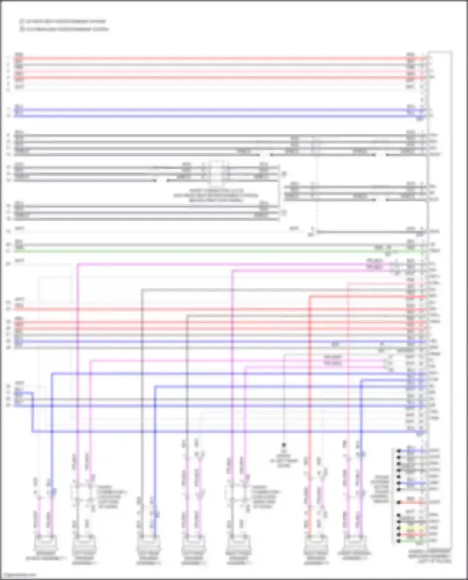 Wiring diagram right front speaker assembly 1 for Lexus LX J300 (2021-2024) (2 of 4)